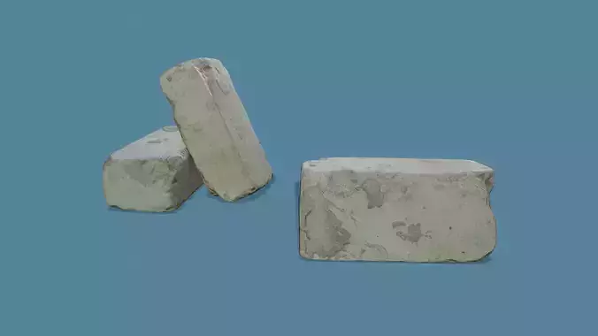 3D Scan Old Silicate Brick 04 Free low-poly 3D model