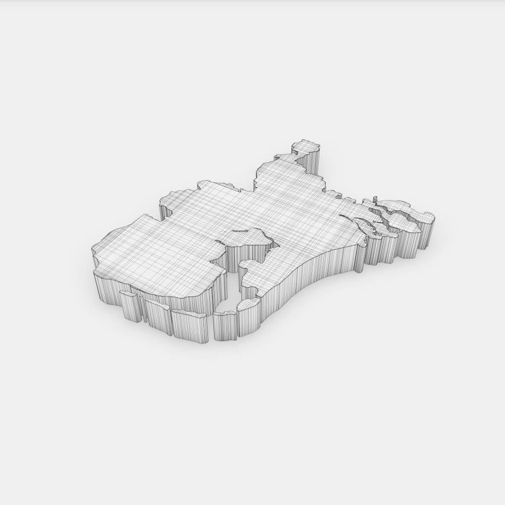Netherland country map 3d model 3D model_6
