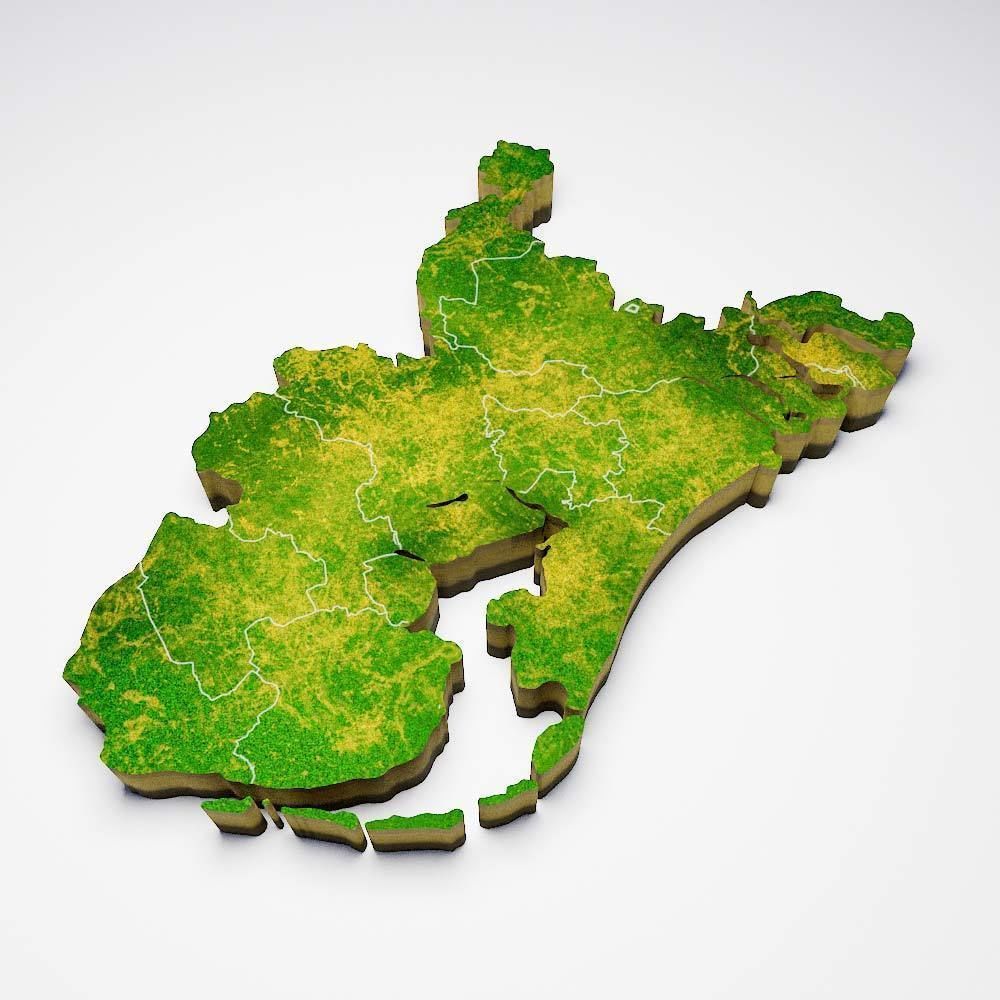 Netherland country map 3d model 3D model_2