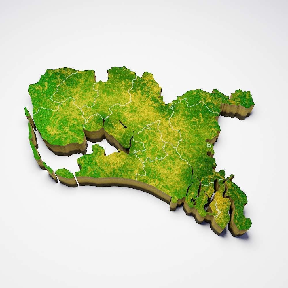 Netherland country map 3d model 3D model_1