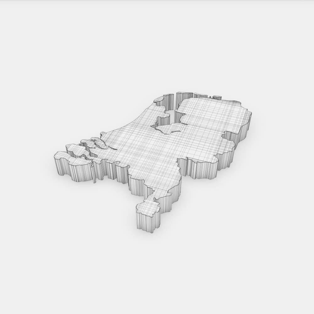 Netherland country map 3d model 3D model_4