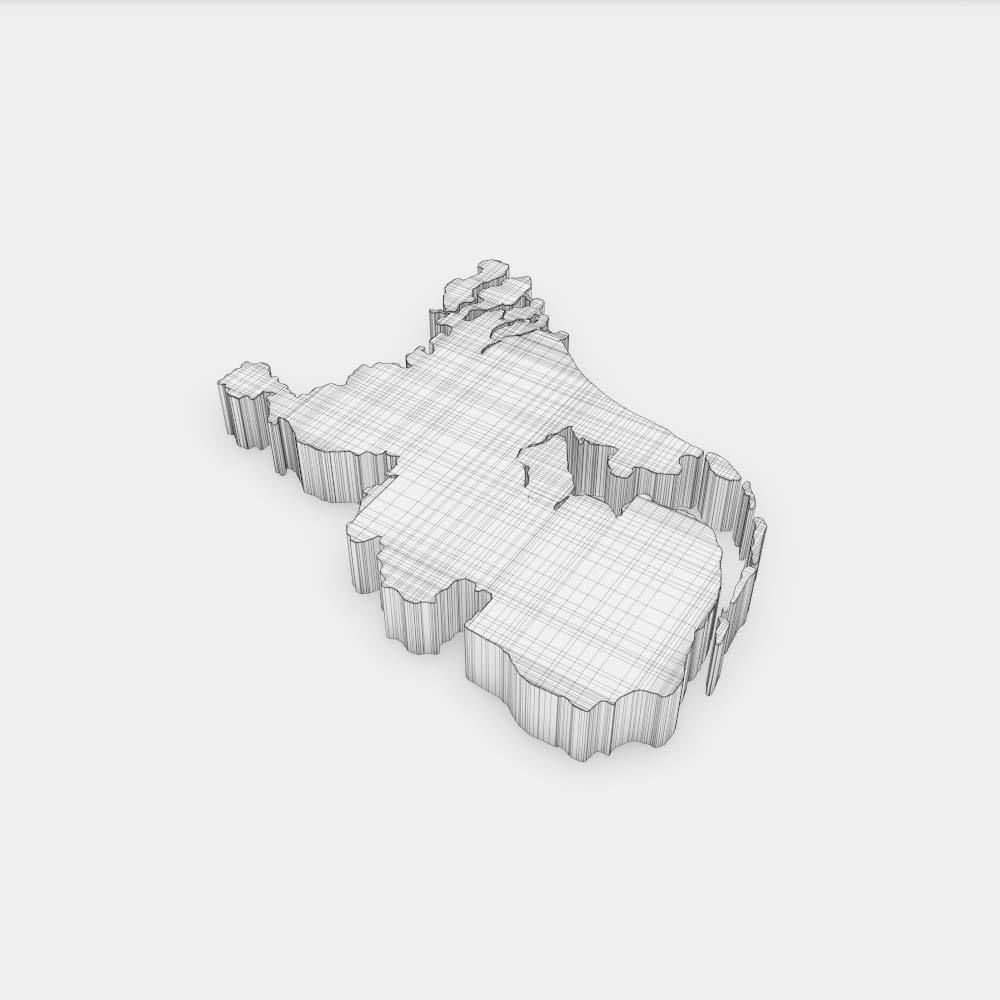 Netherland country map 3d model 3D model_5