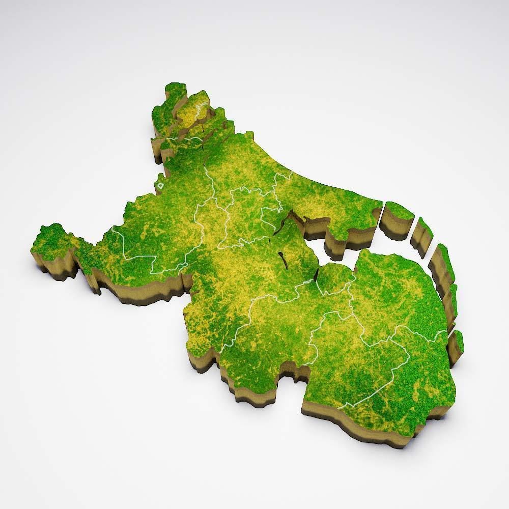 Netherland country map 3d model 3D model_3