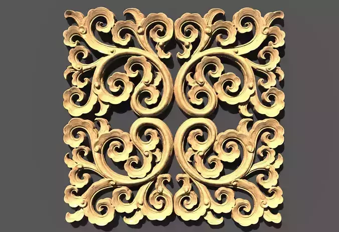 Floral Wood Carving for Furniture - 75