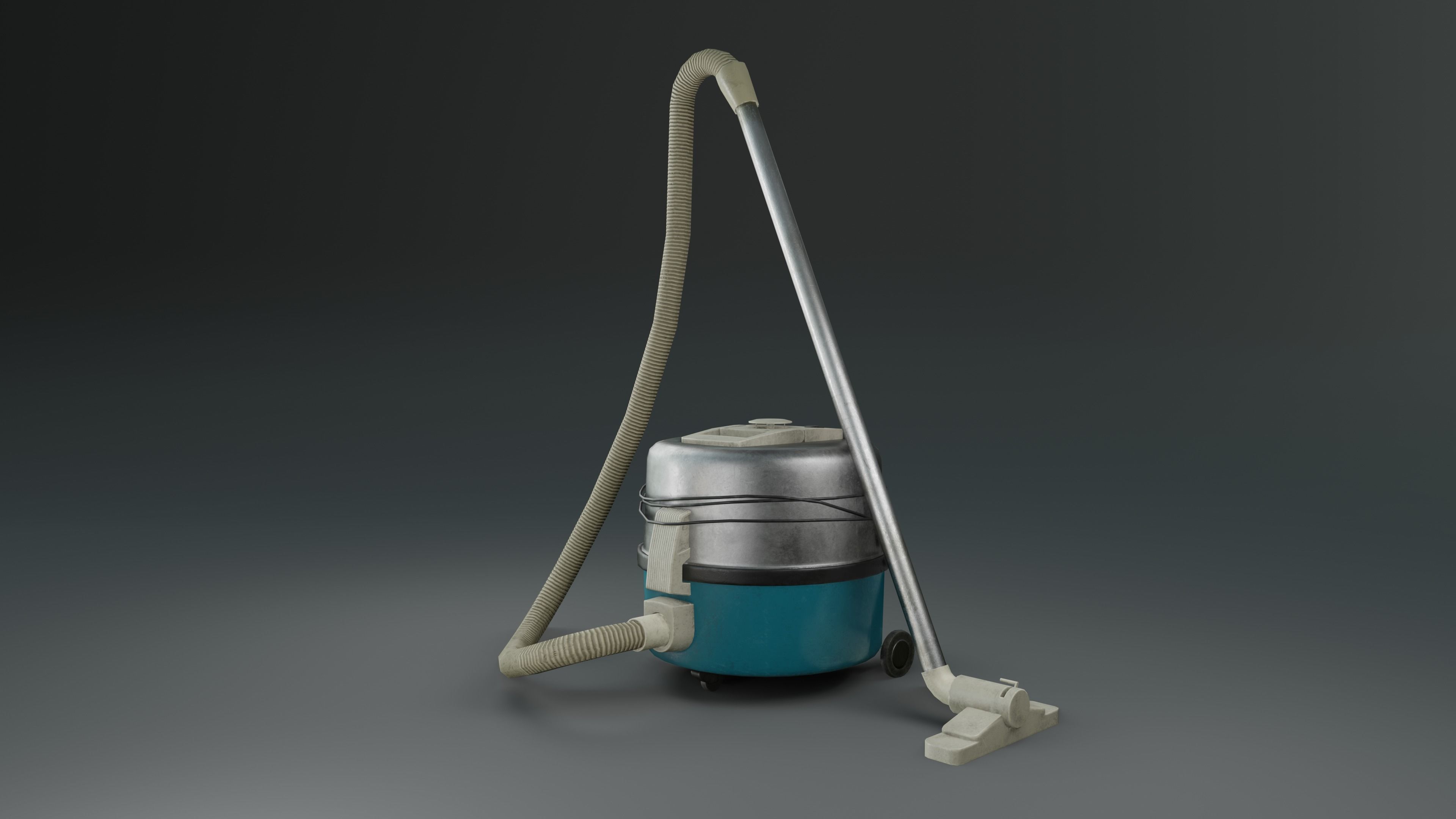 Retro Vacuum Cleaner Low-poly 3D model_5