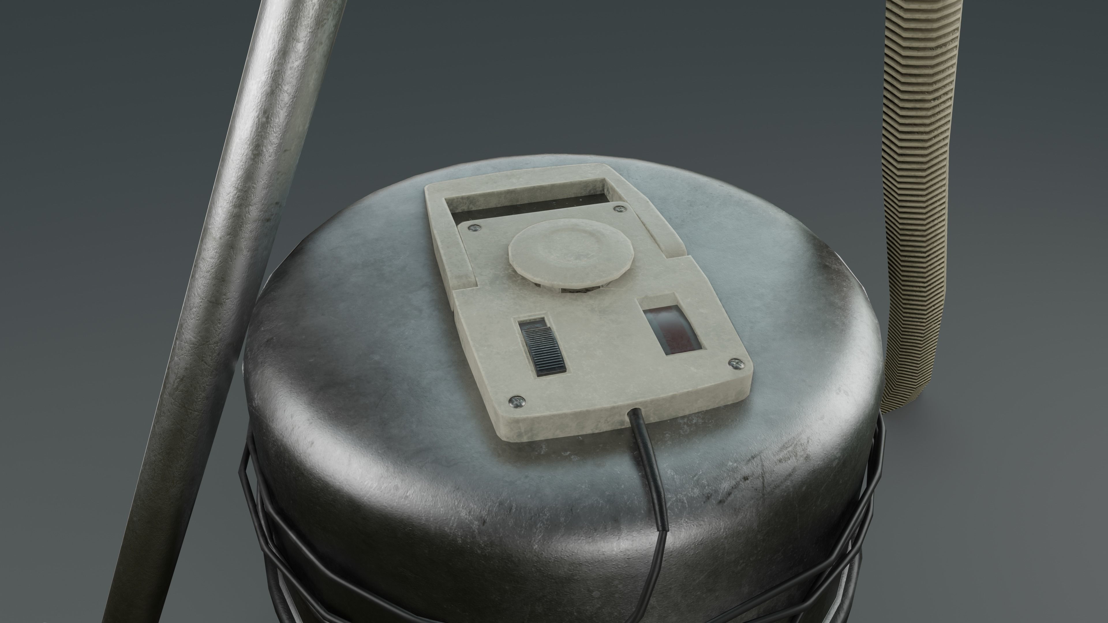 Retro Vacuum Cleaner Low-poly 3D model_12