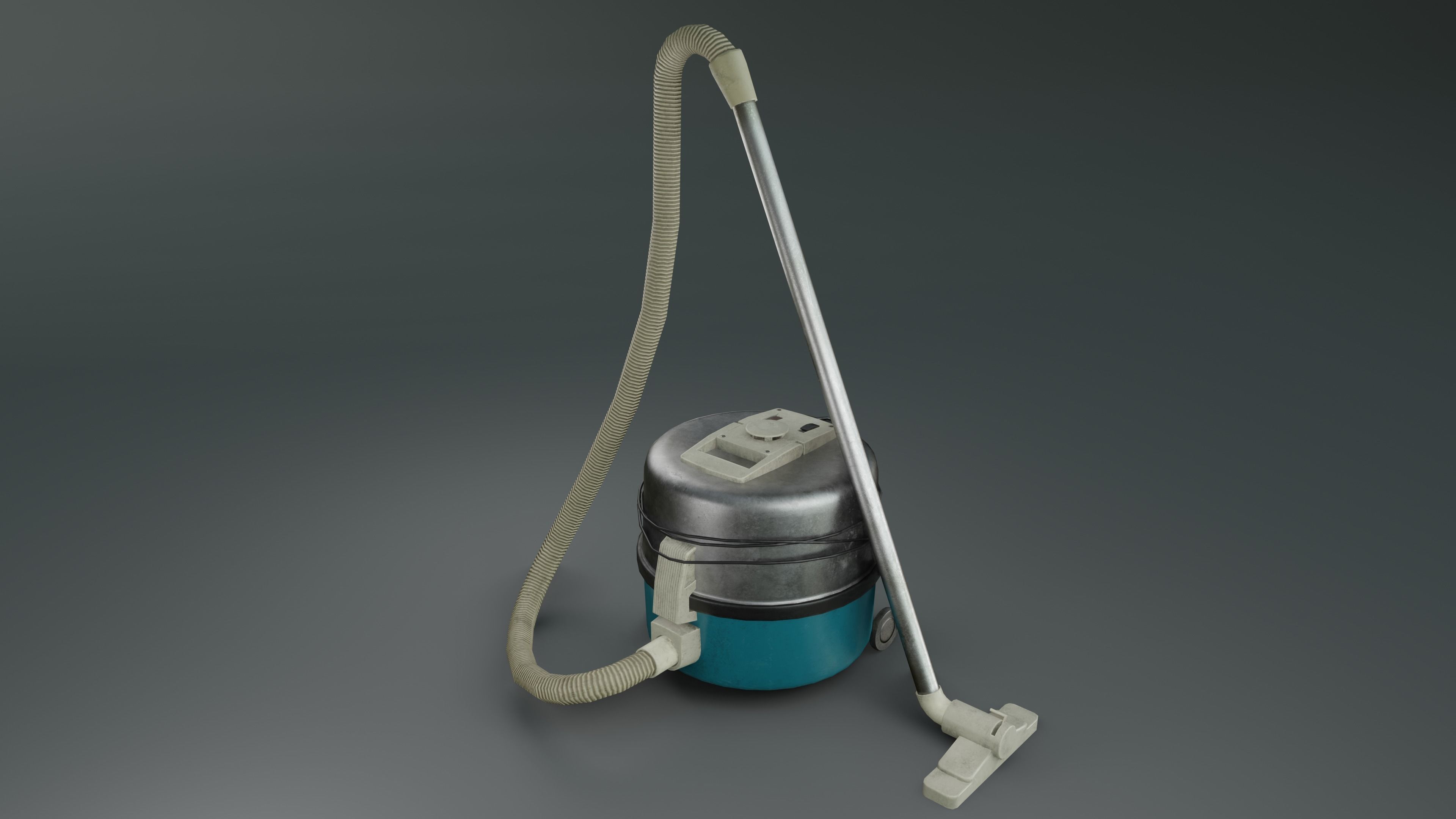 Retro Vacuum Cleaner Low-poly 3D model_1