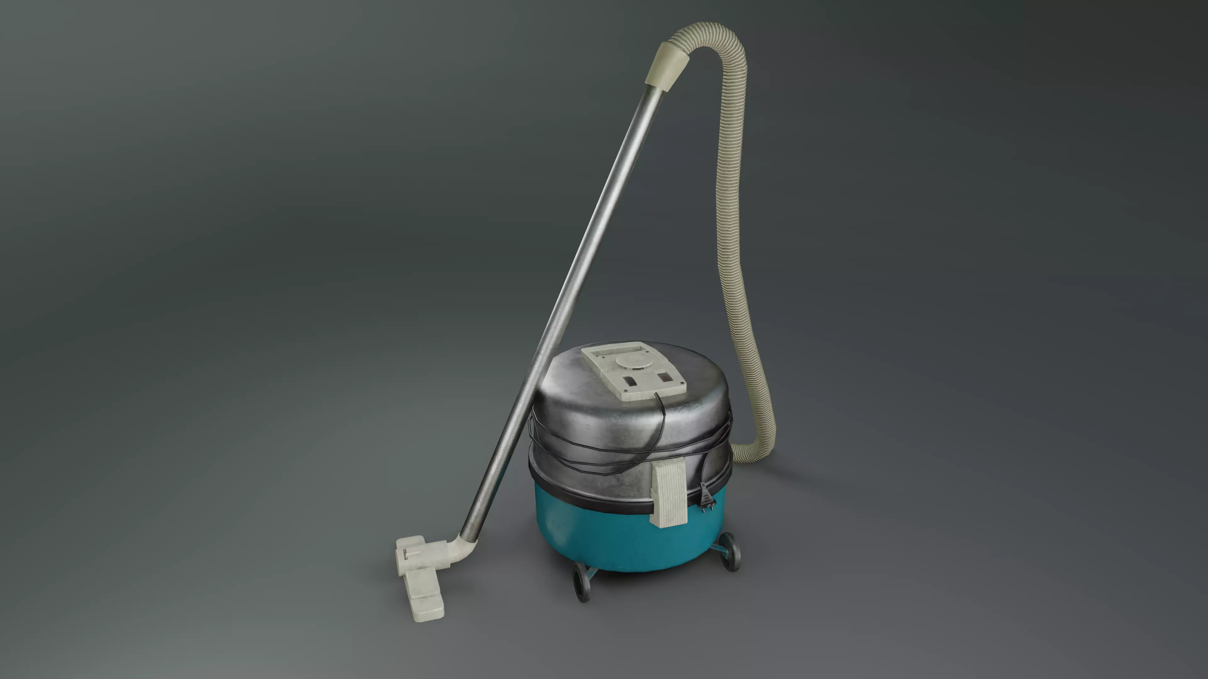Retro Vacuum Cleaner Low-poly 3D model_0