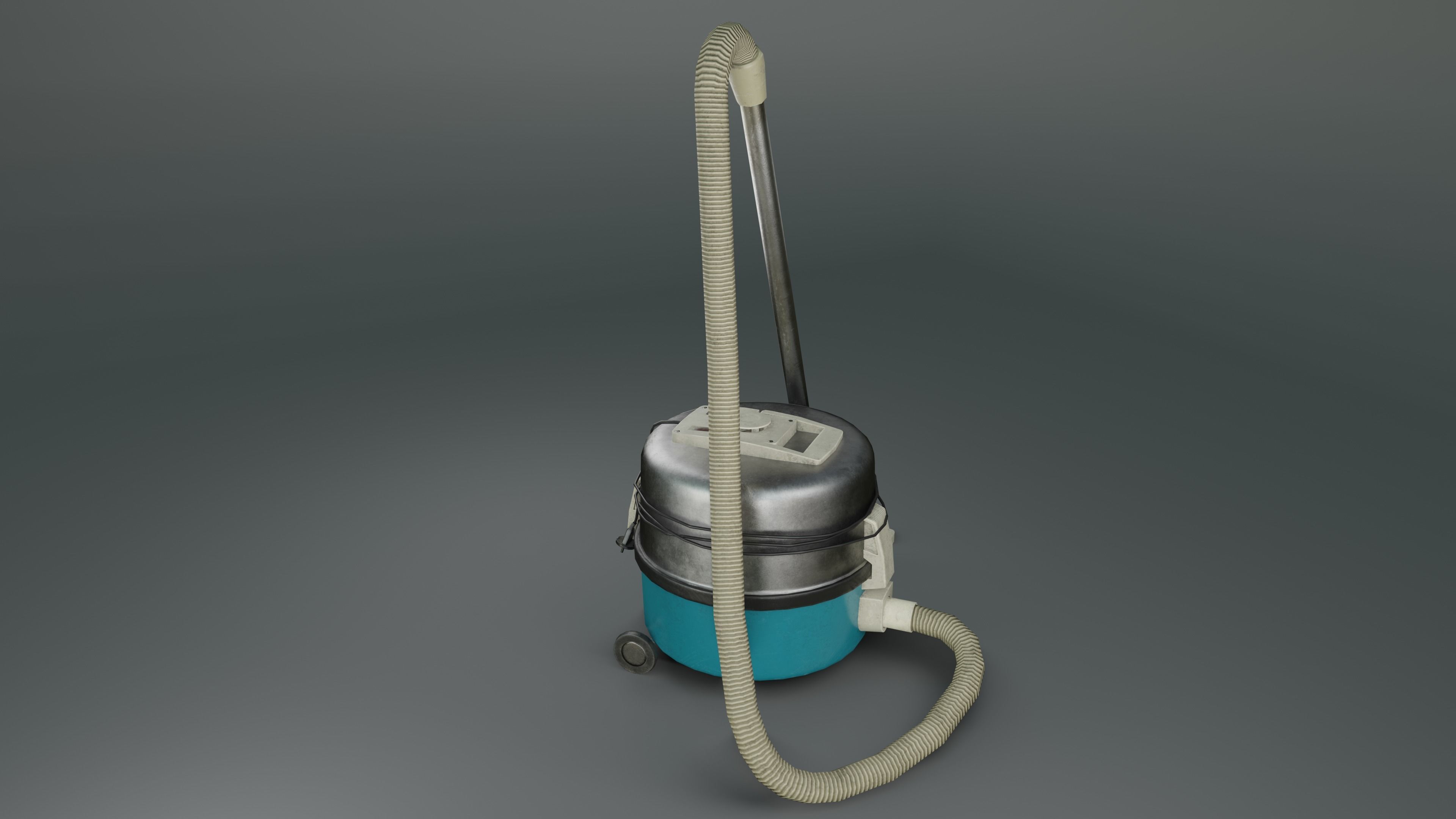 Retro Vacuum Cleaner Low-poly 3D model_2