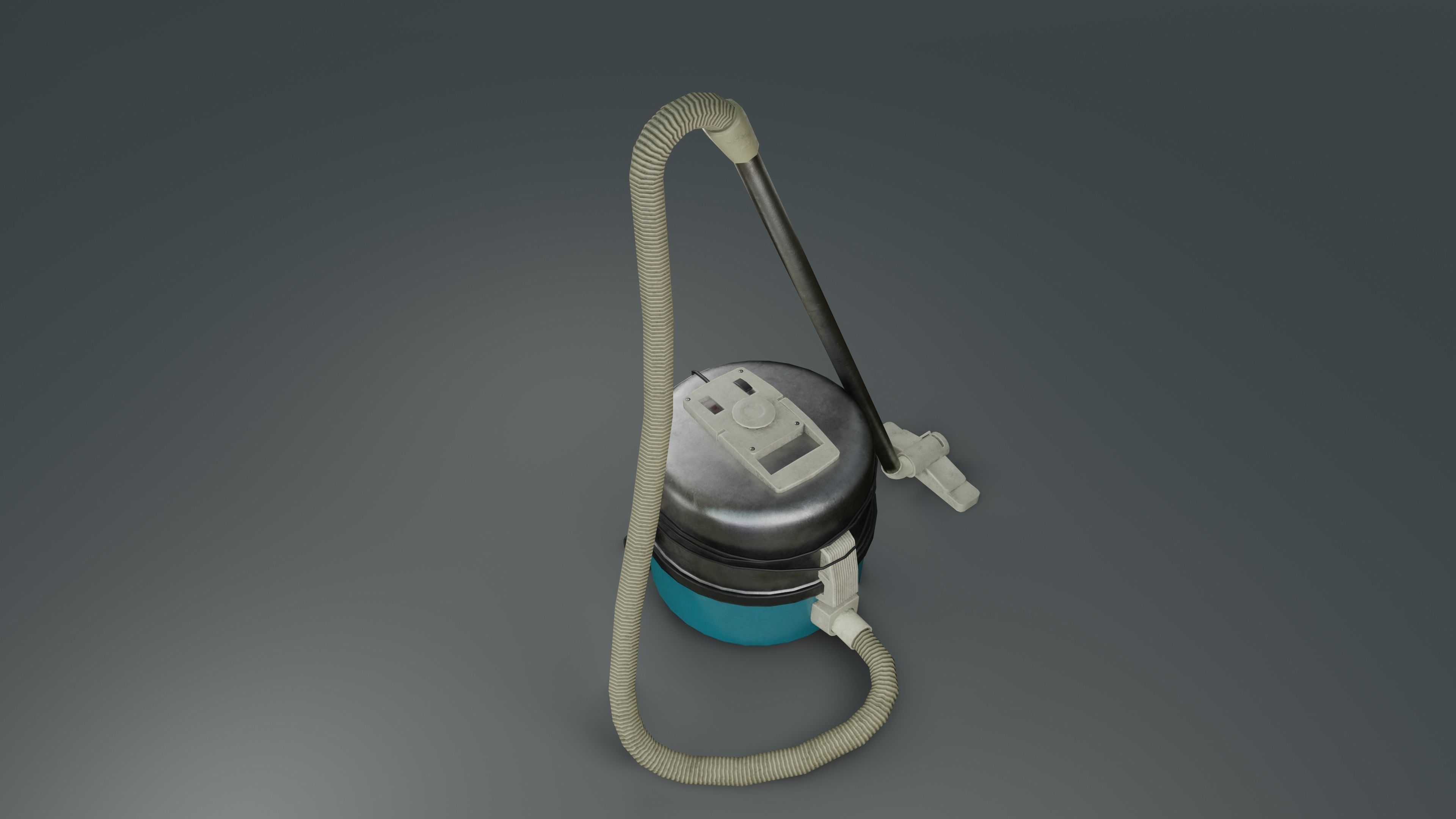 Retro Vacuum Cleaner Low-poly 3D model_7