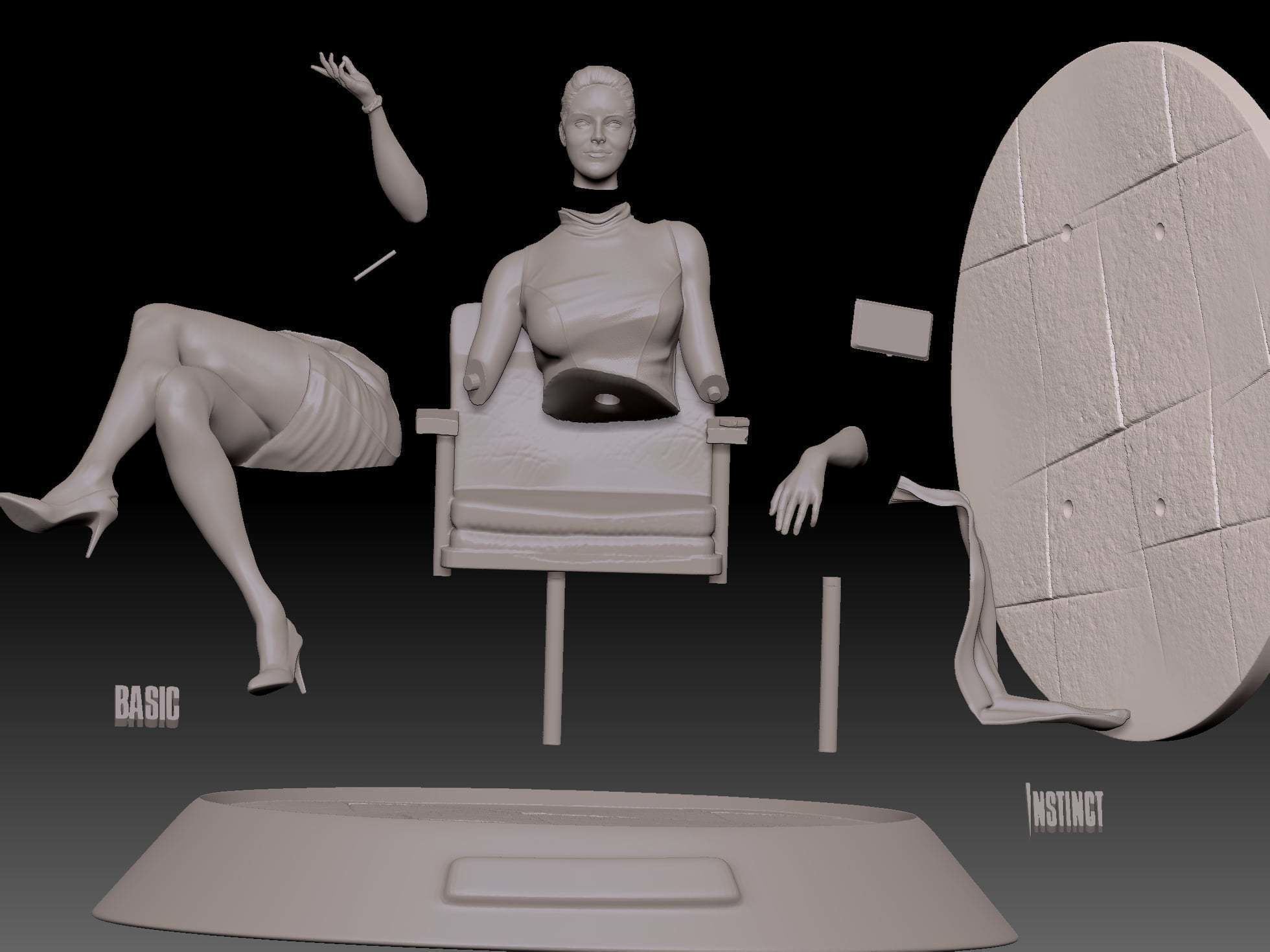 Sharon Stone  basic instinct 3D print model_4