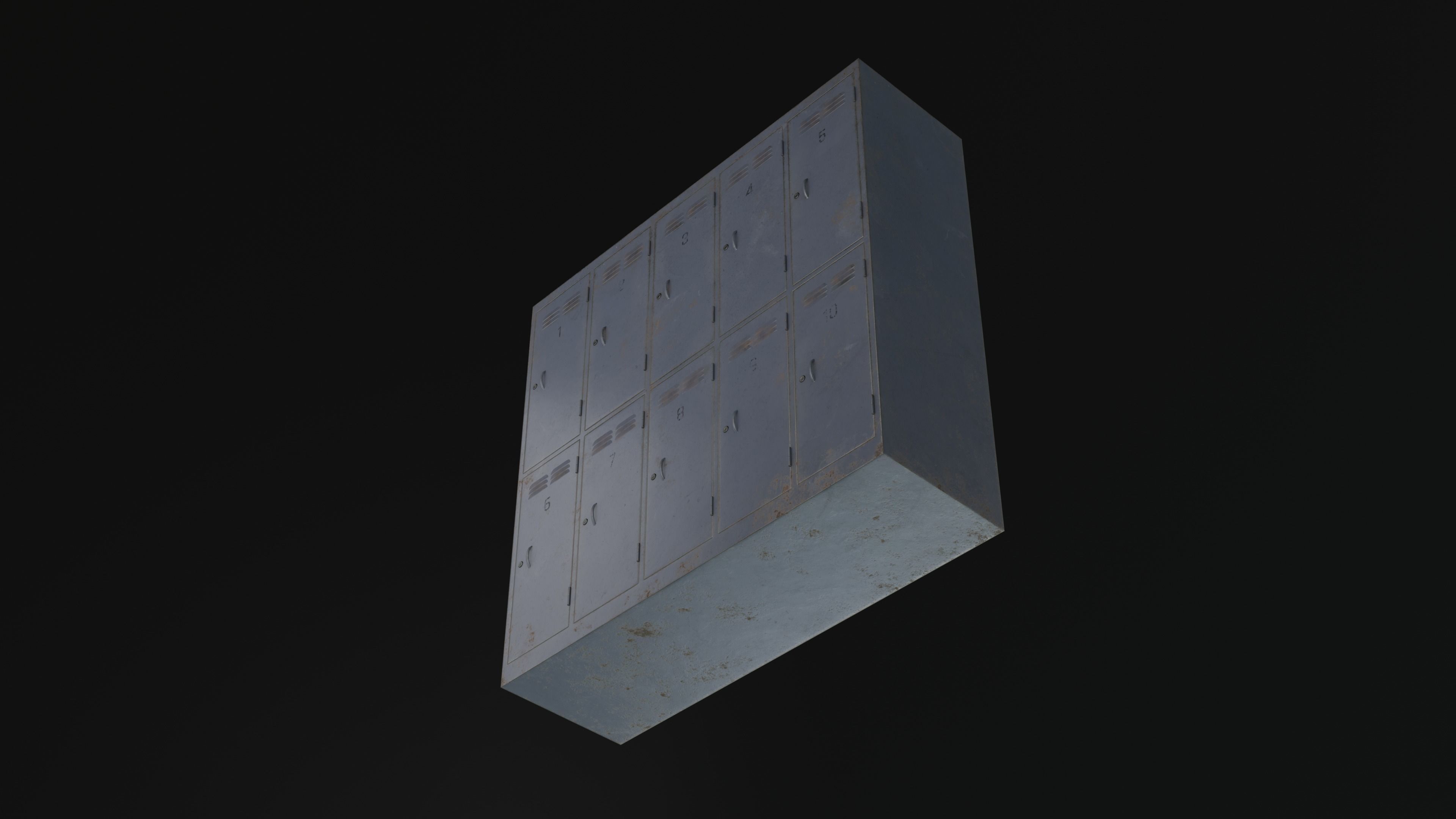 Storage Lockers Low-poly 3D model_5