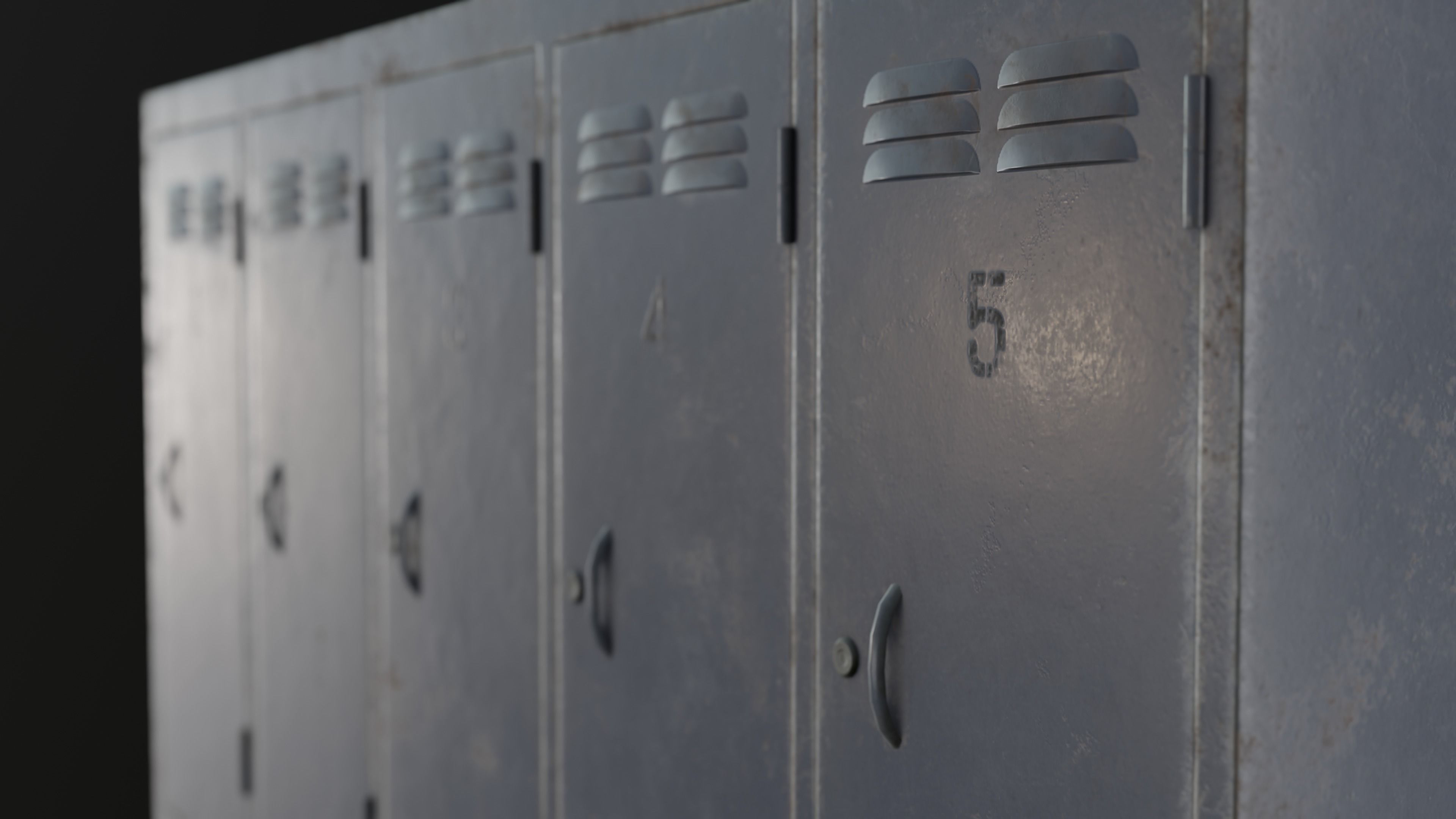 Storage Lockers Low-poly 3D model_10
