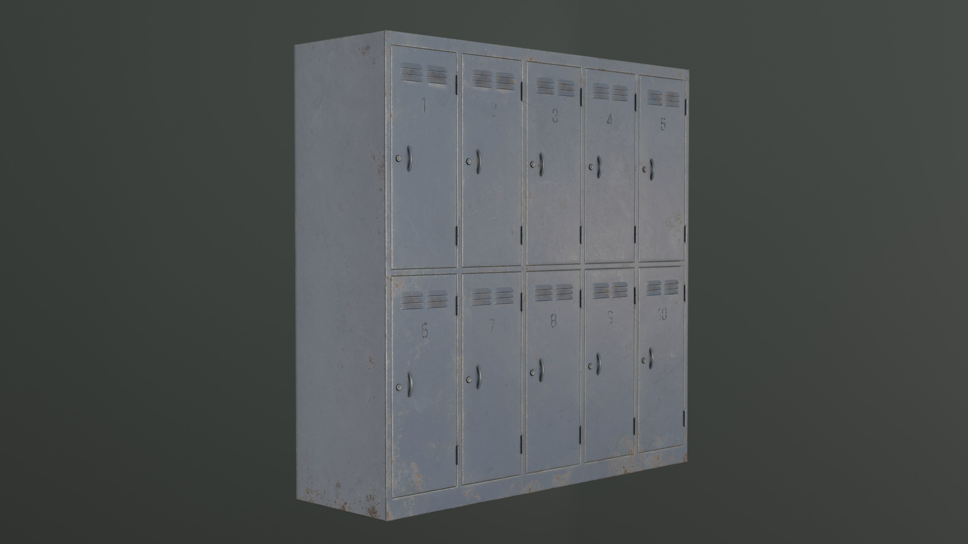 Storage Lockers Low-poly 3D model_6
