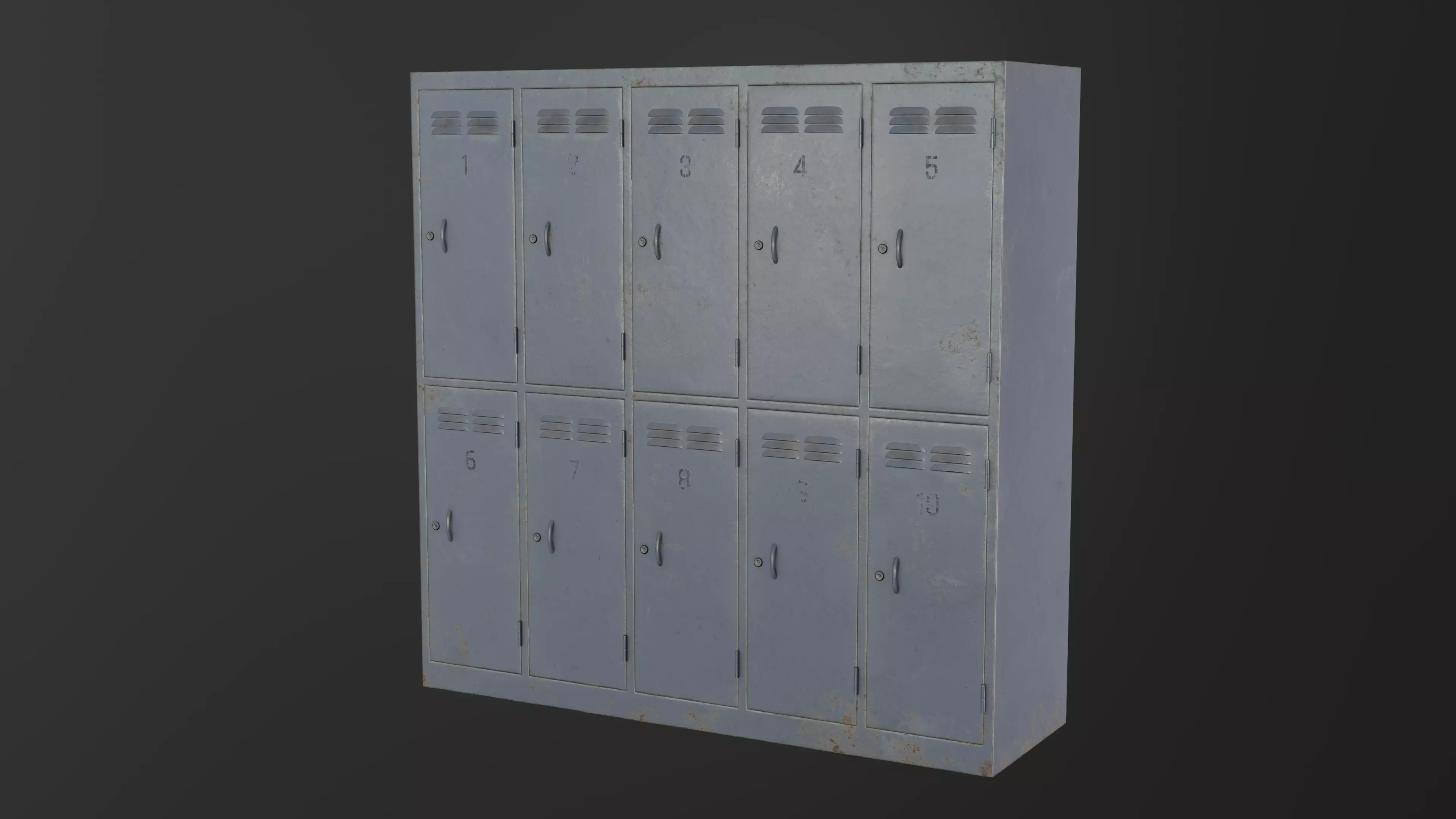 Storage Lockers Low-poly 3D model_0