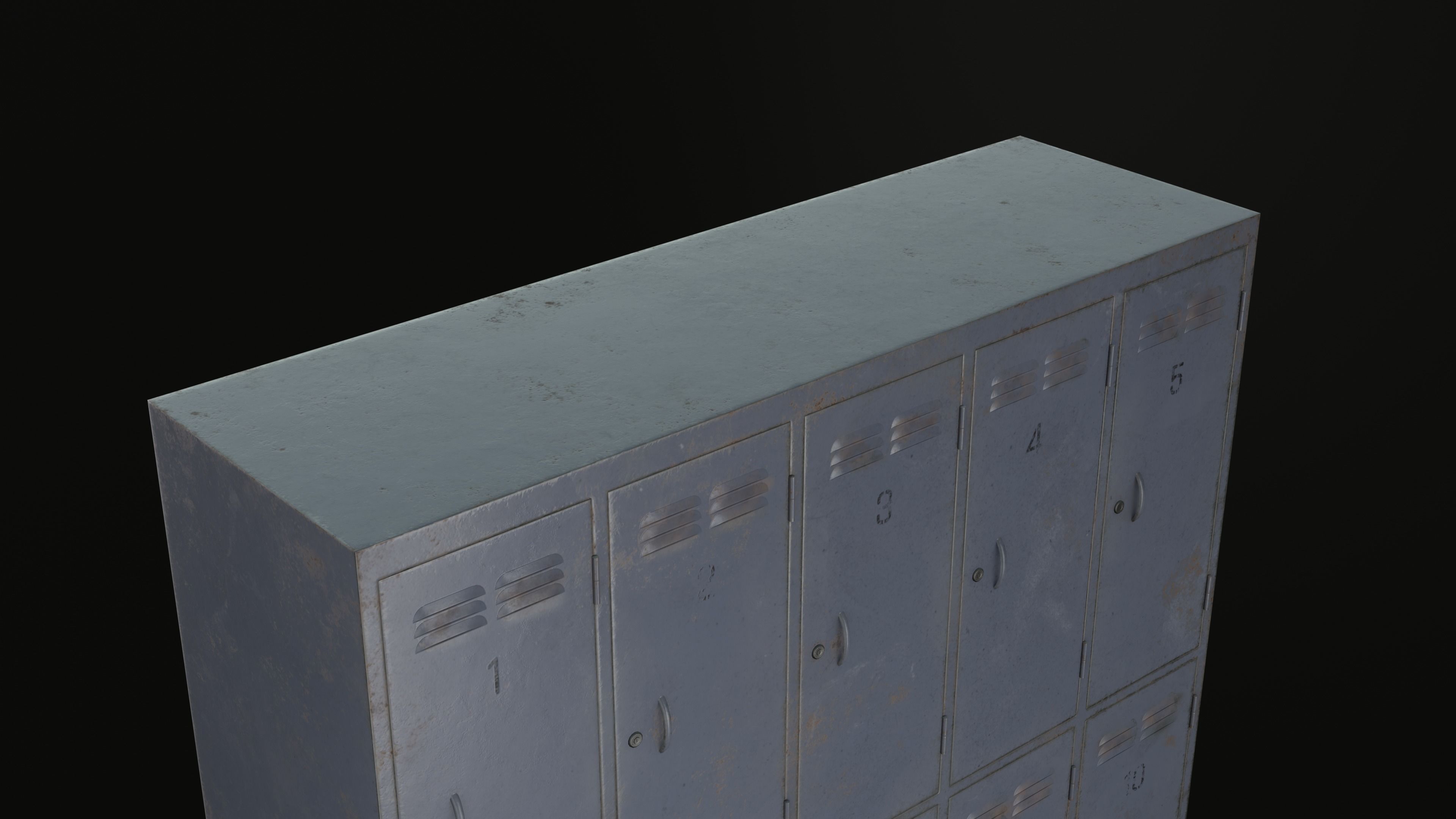 Storage Lockers Low-poly 3D model_7
