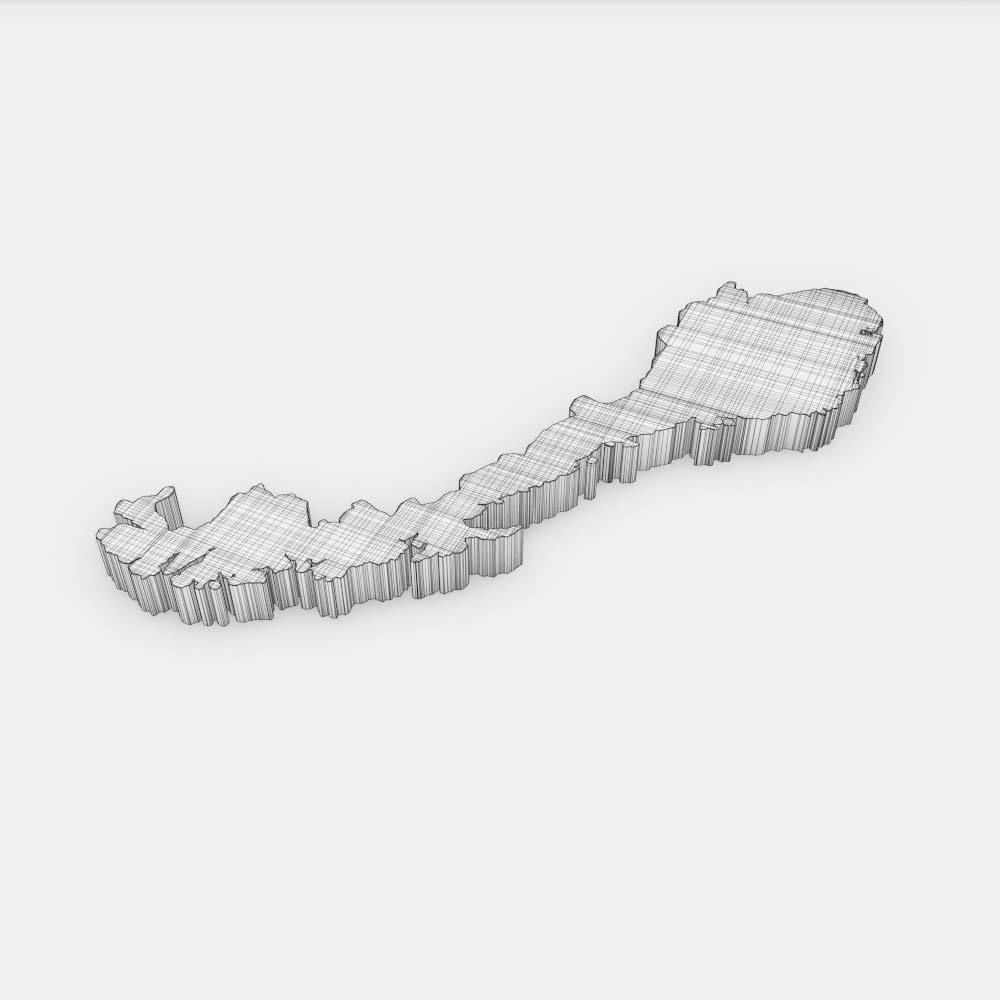 Norway country map 3d model 3D model_6