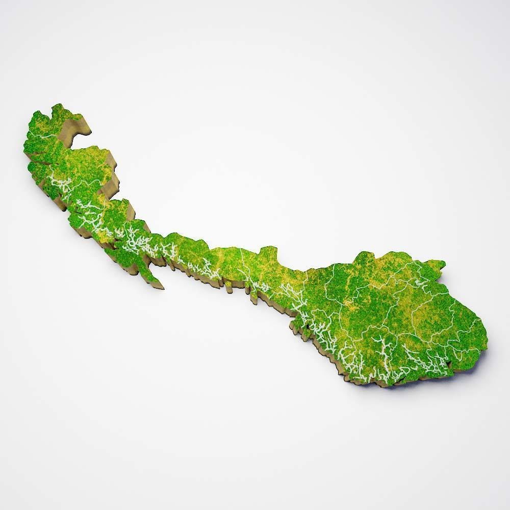 Norway country map 3d model 3D model_1