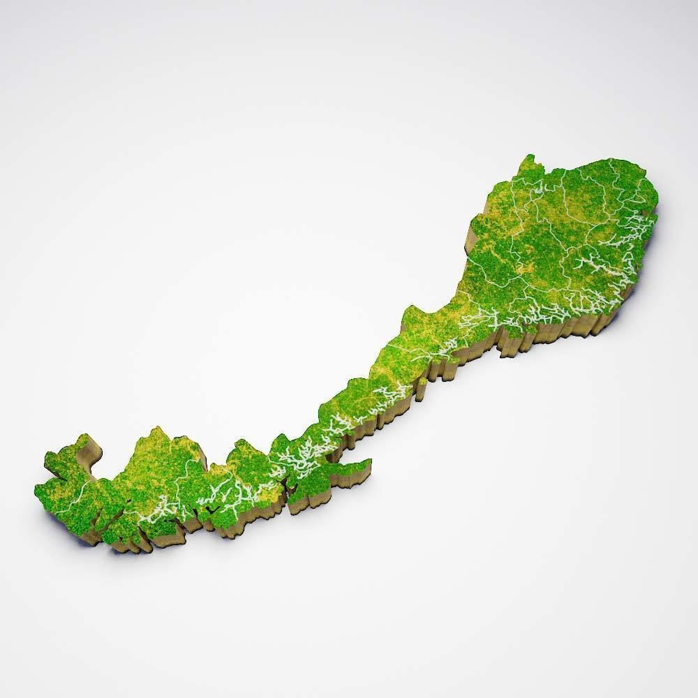 Norway country map 3d model 3D model_2