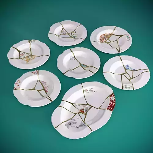 KINTSUGI plates SELETTI