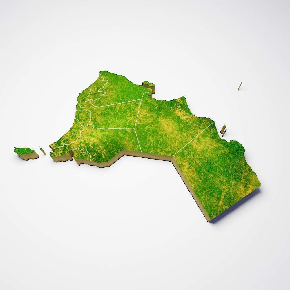 Oman country map 3d model 3D model_1