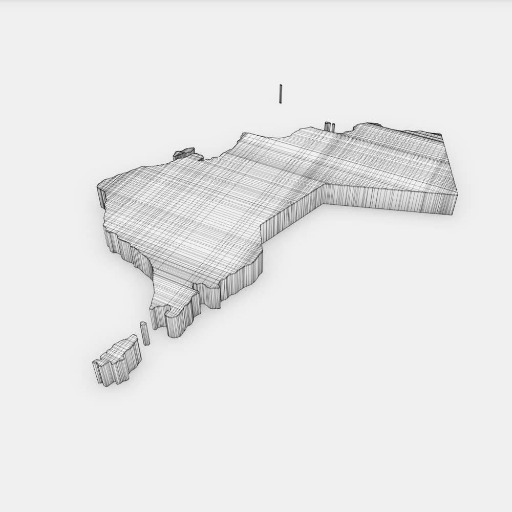 Oman country map 3d model 3D model_6