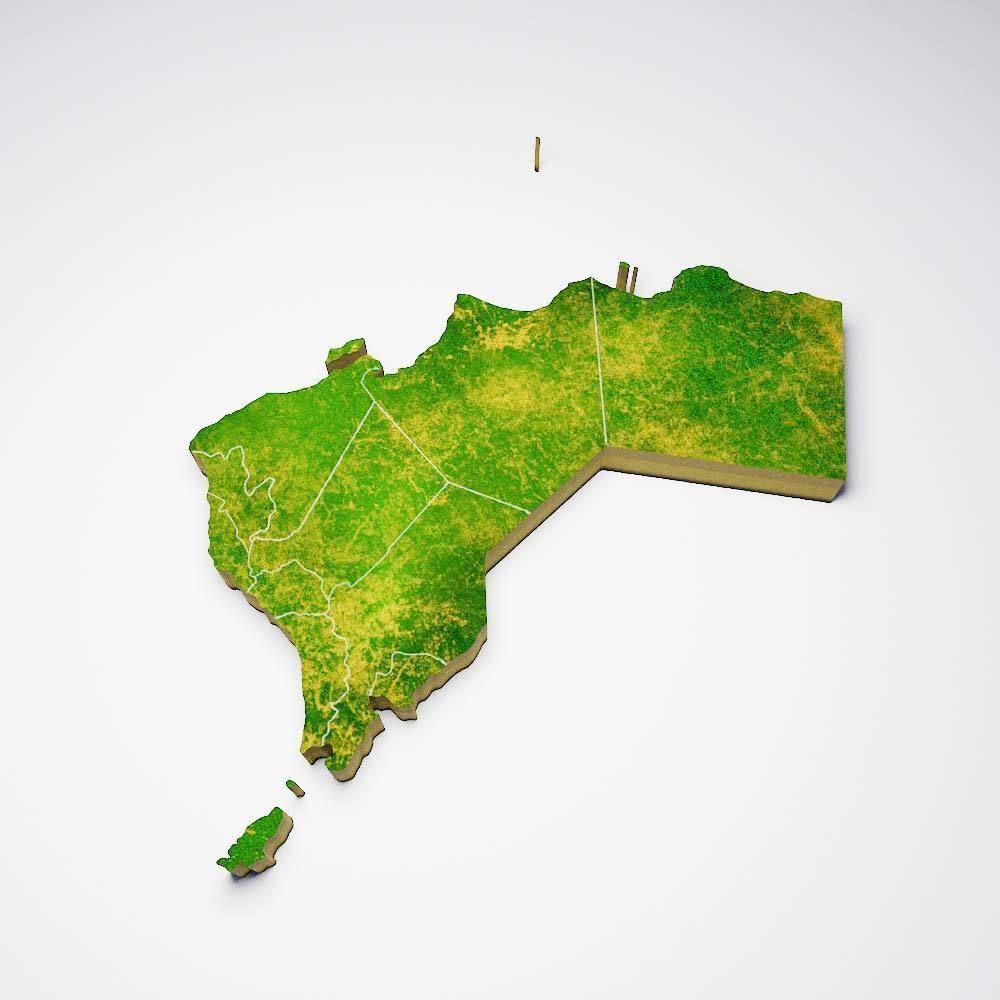 Oman country map 3d model 3D model_2