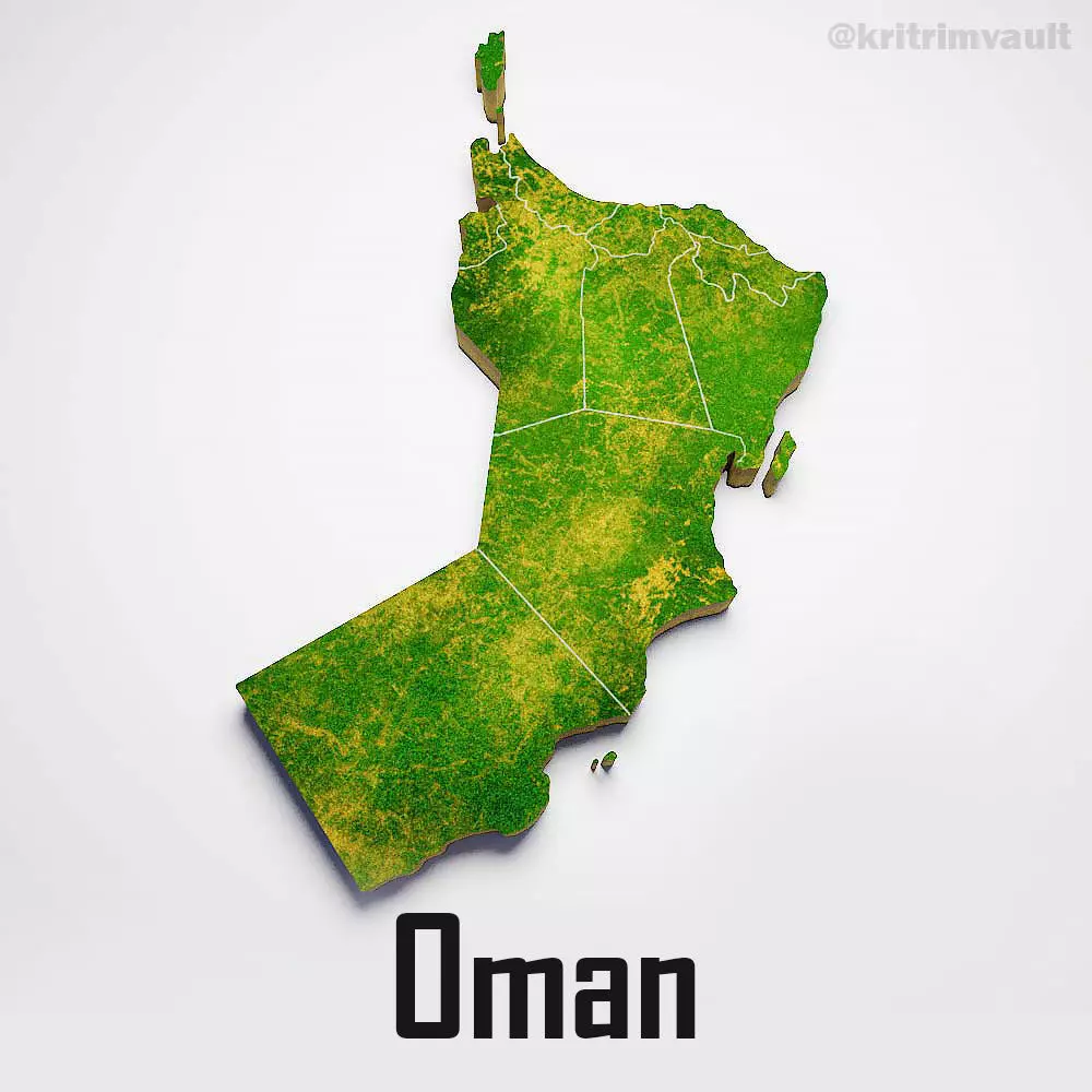 Oman country map 3d model 3D model_0