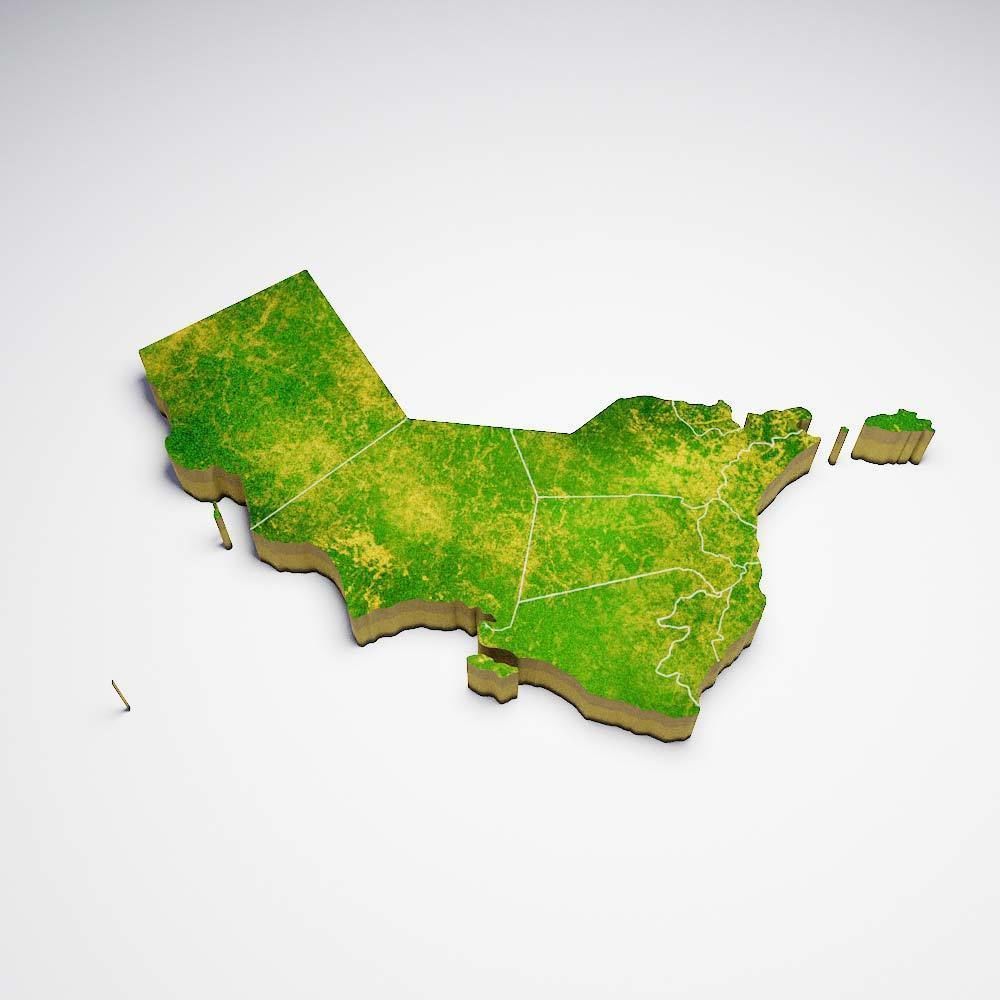 Oman country map 3d model 3D model_3