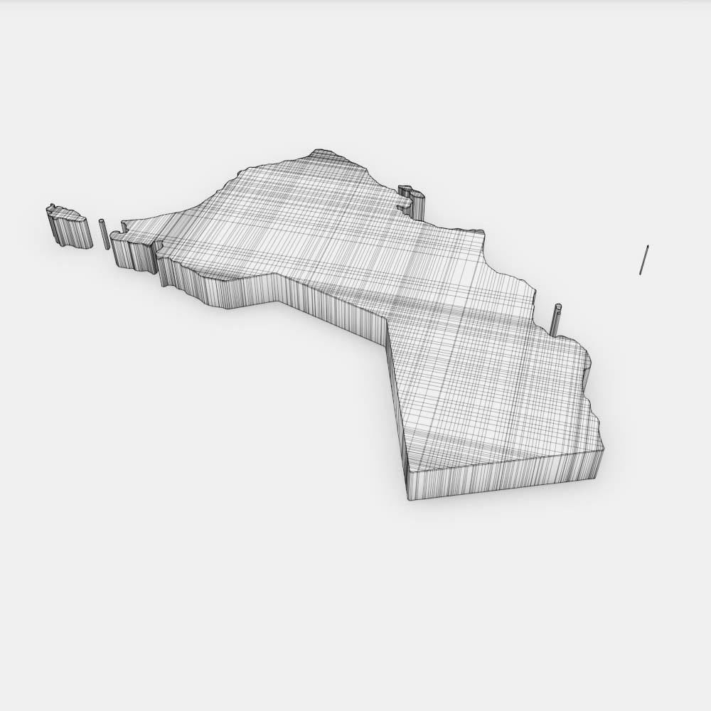 Oman country map 3d model 3D model_5