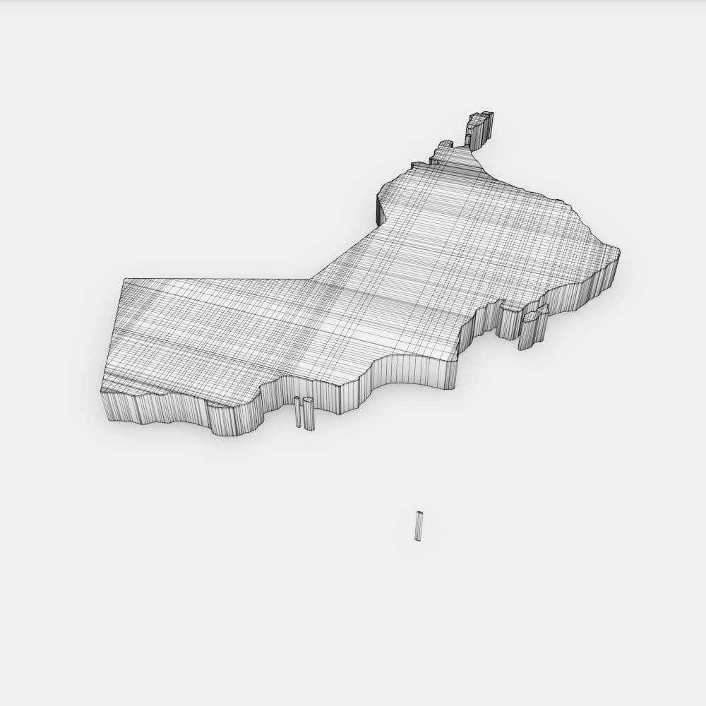 Oman country map 3d model 3D model_4