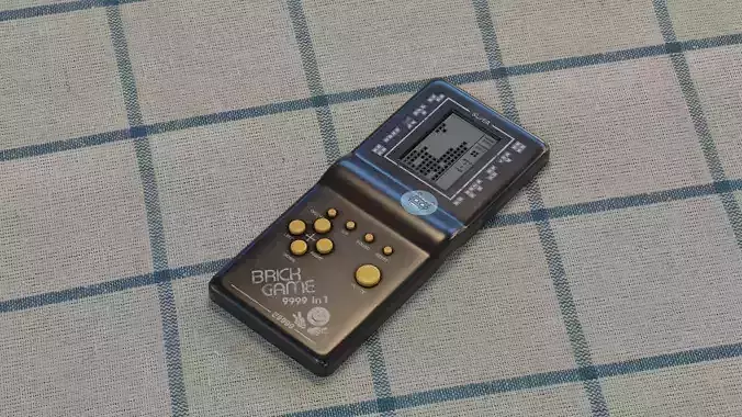 Tetris Brick Game Low-poly 3D model