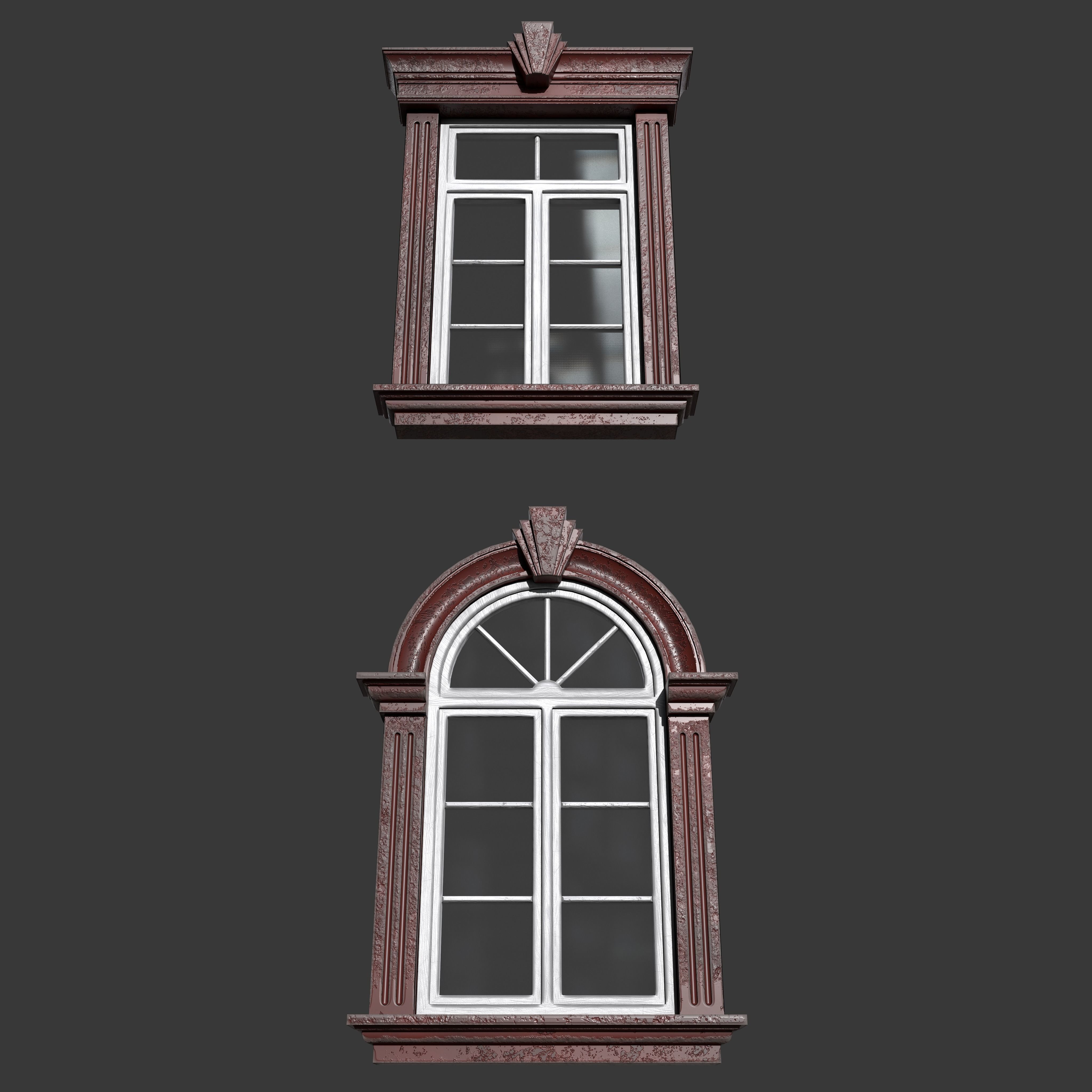 3D model Classic Cartoon style of PBR Modular Windows Collection 1 VR ...