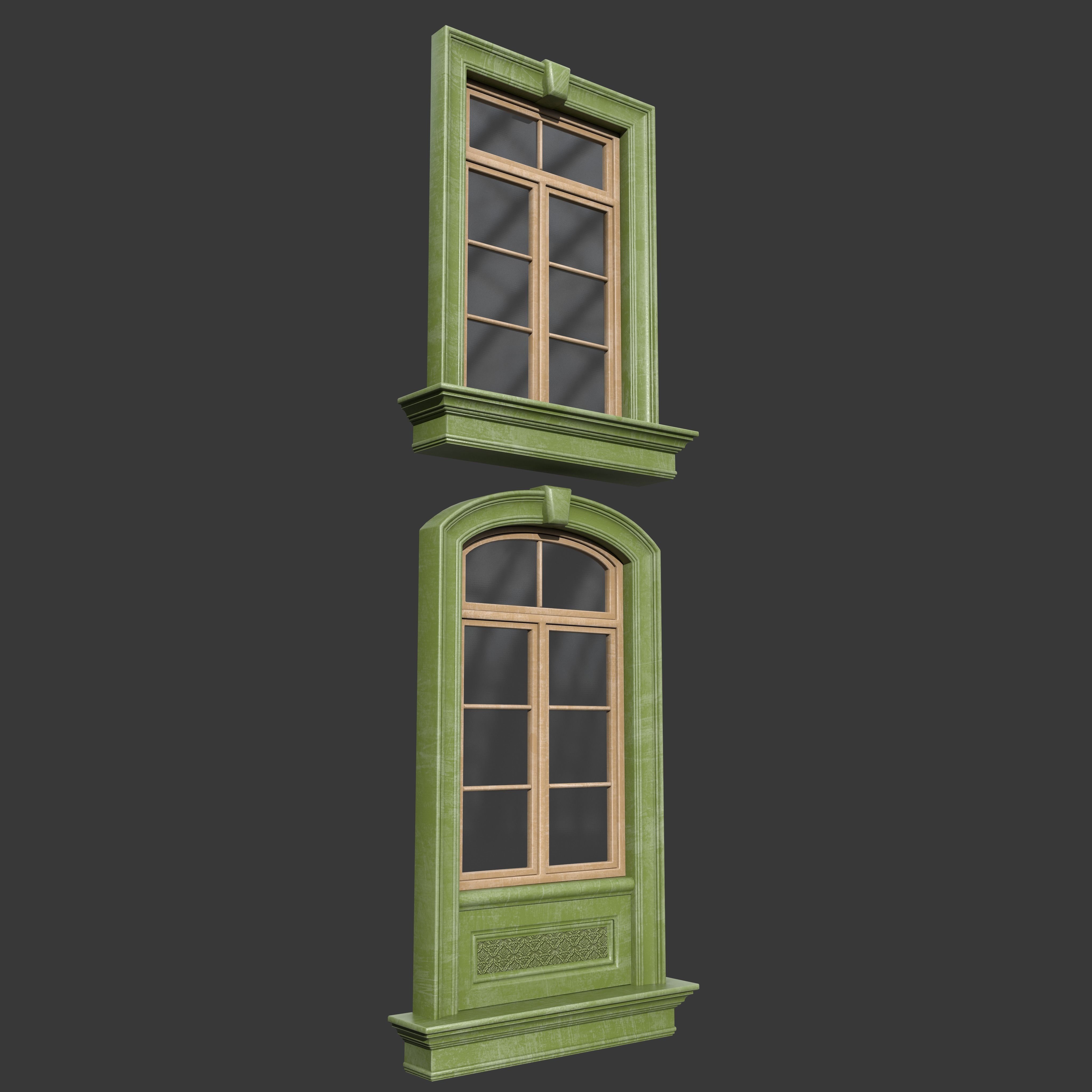 3D model Classic Cartoon style of PBR Modular Windows Collection 1 VR ...