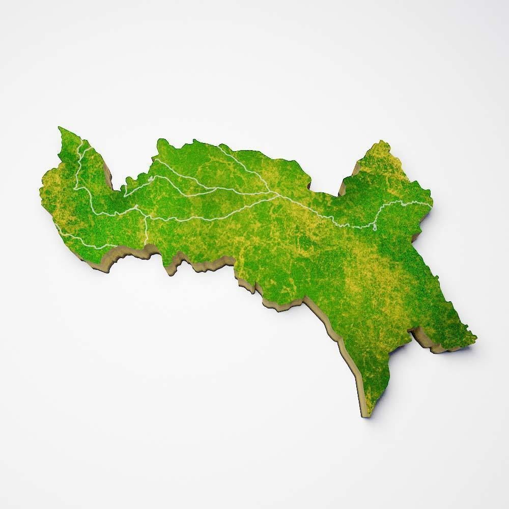 Pakistan country map 3d model 3D model_3