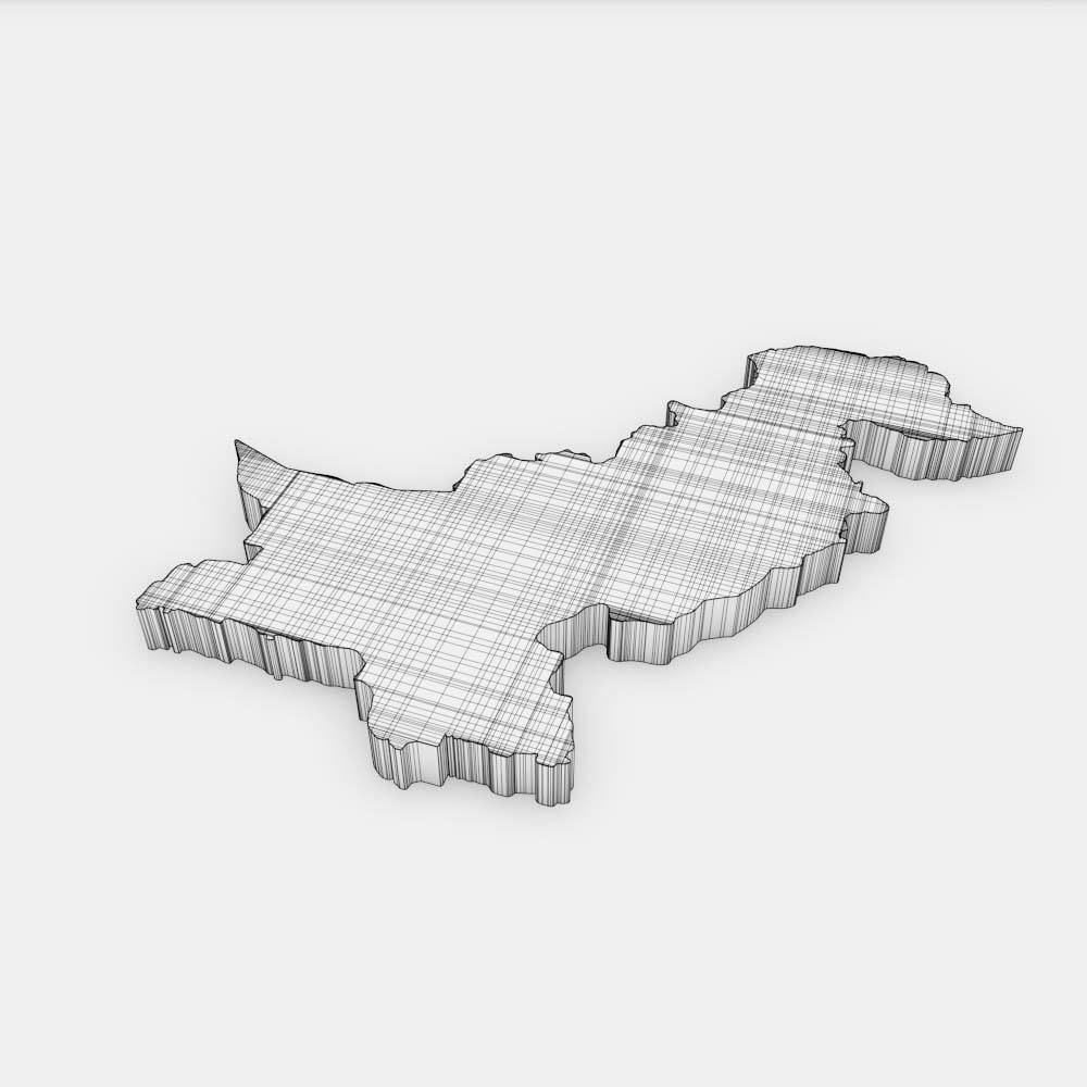 Pakistan country map 3d model 3D model_4
