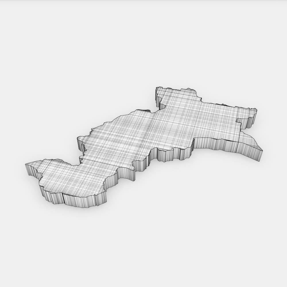Pakistan country map 3d model 3D model_6