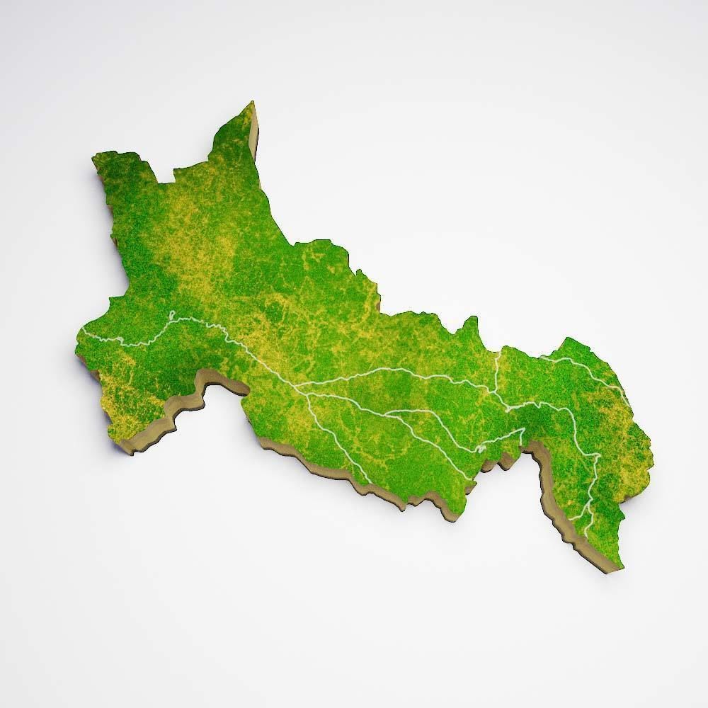 Pakistan country map 3d model 3D model_1