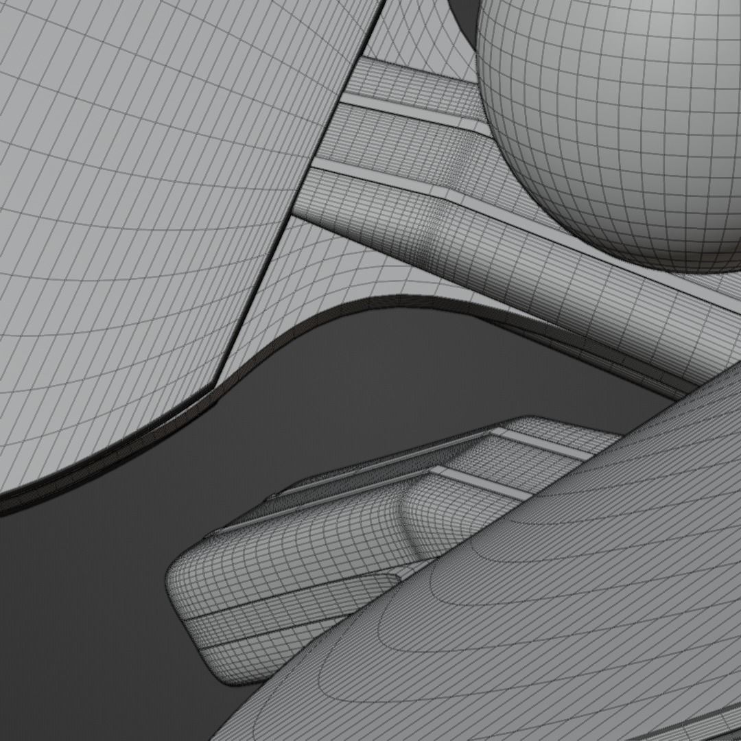 Realistic Table Tennis Racket and Ping Pong Ball 3D model_5