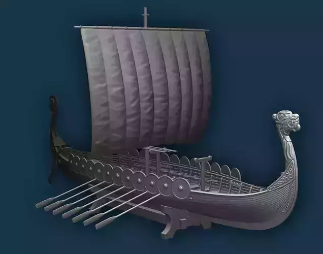 Drakkar Viking Ship print model
