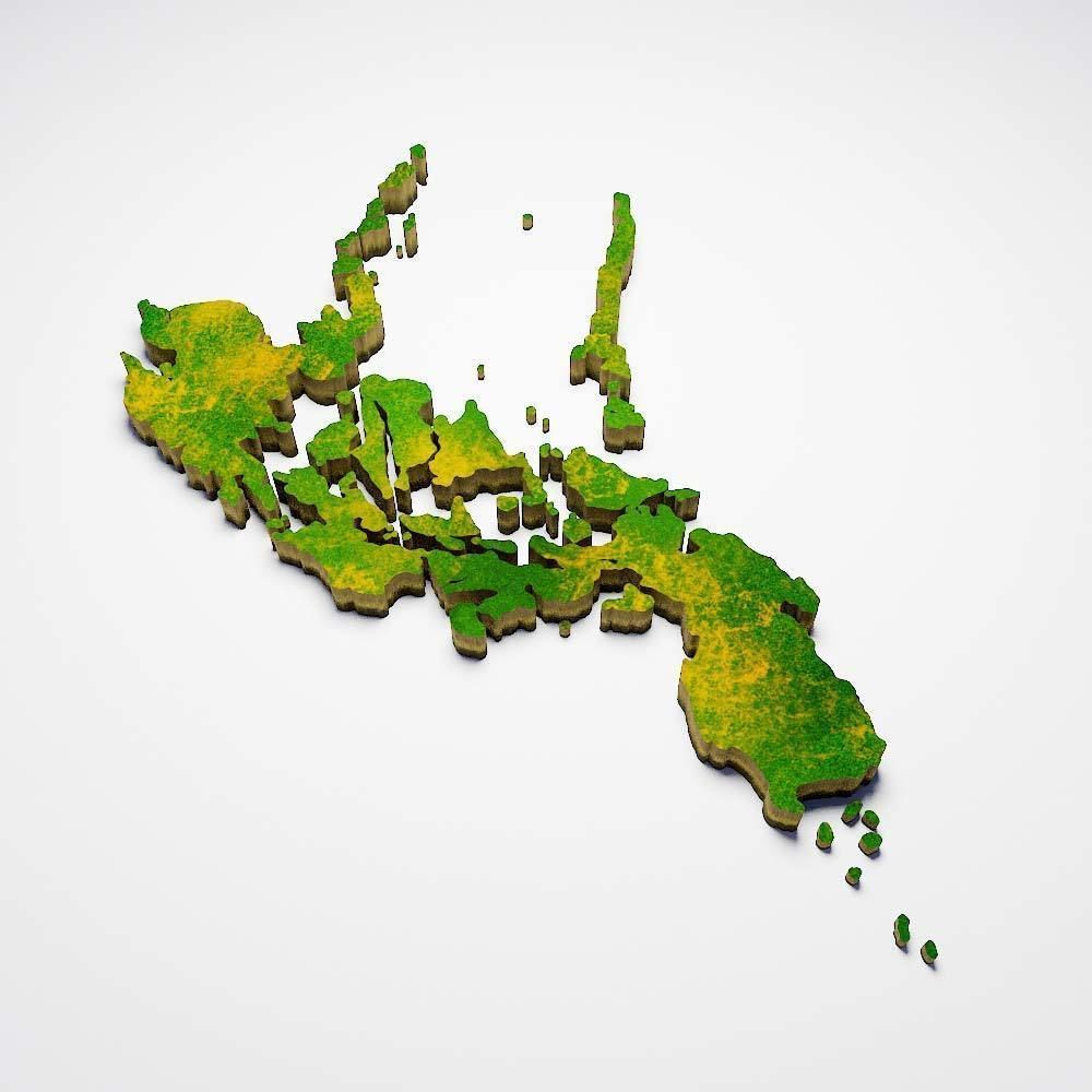 Philippines country map 3d model 3D model_3