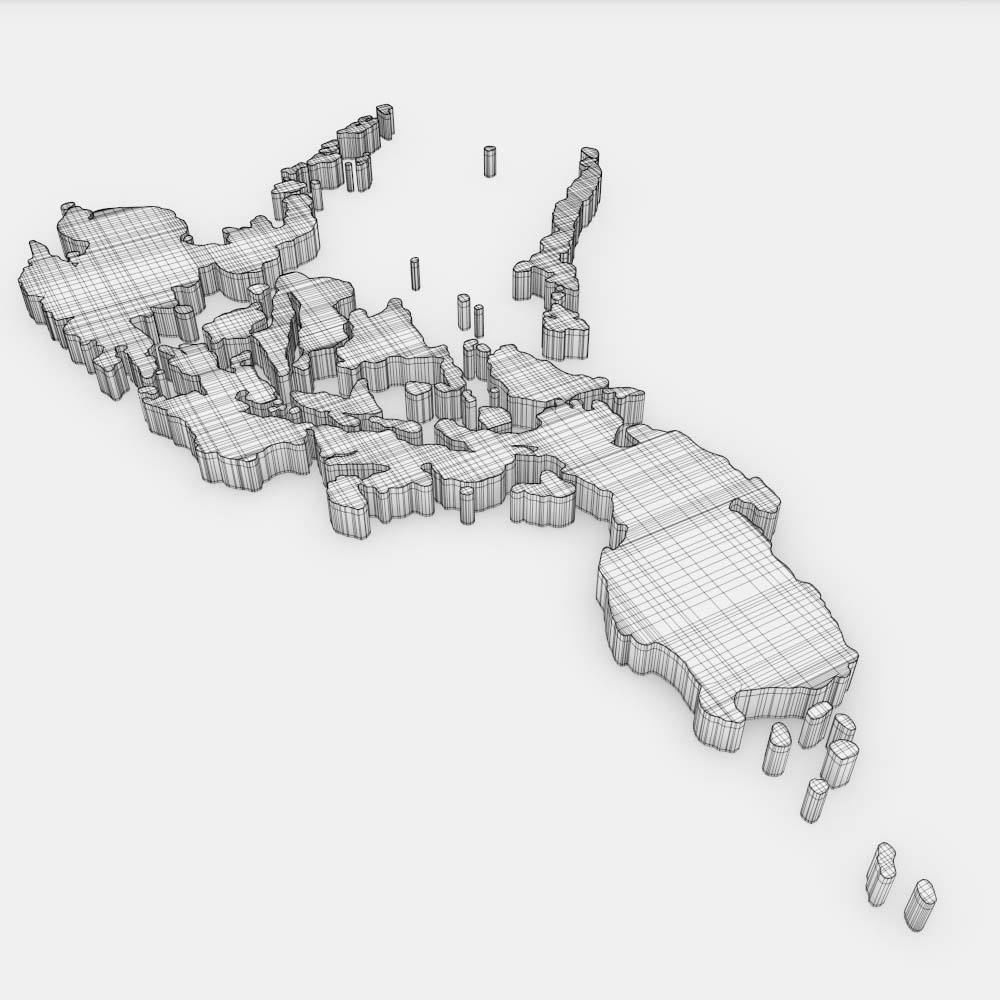 Philippines country map 3d model 3D model_6