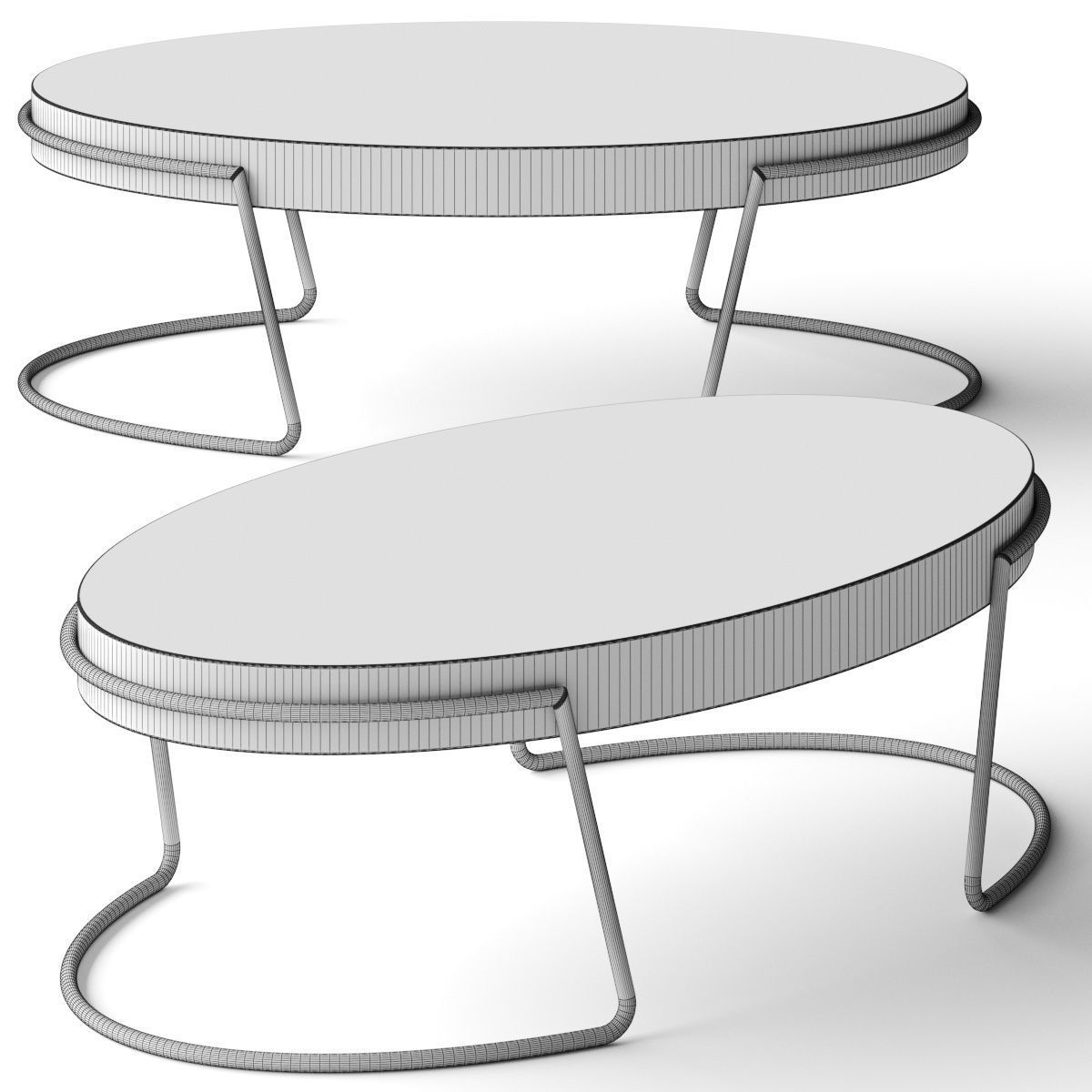 Target Point Perseus Oval Wooden Coffee Table 3D model_1