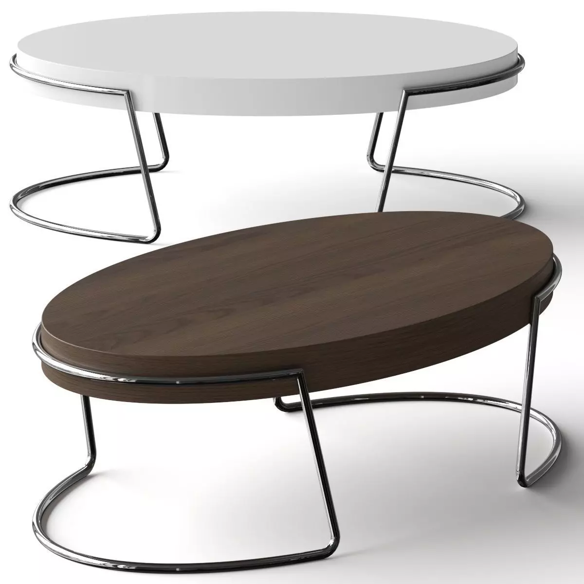 Target Point Perseus Oval Wooden Coffee Table 3D model_0