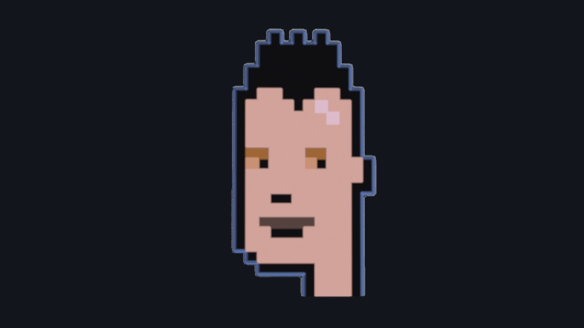 Cryptopunk Crypto Bitcoin Coin NFT 0497 3D model_7