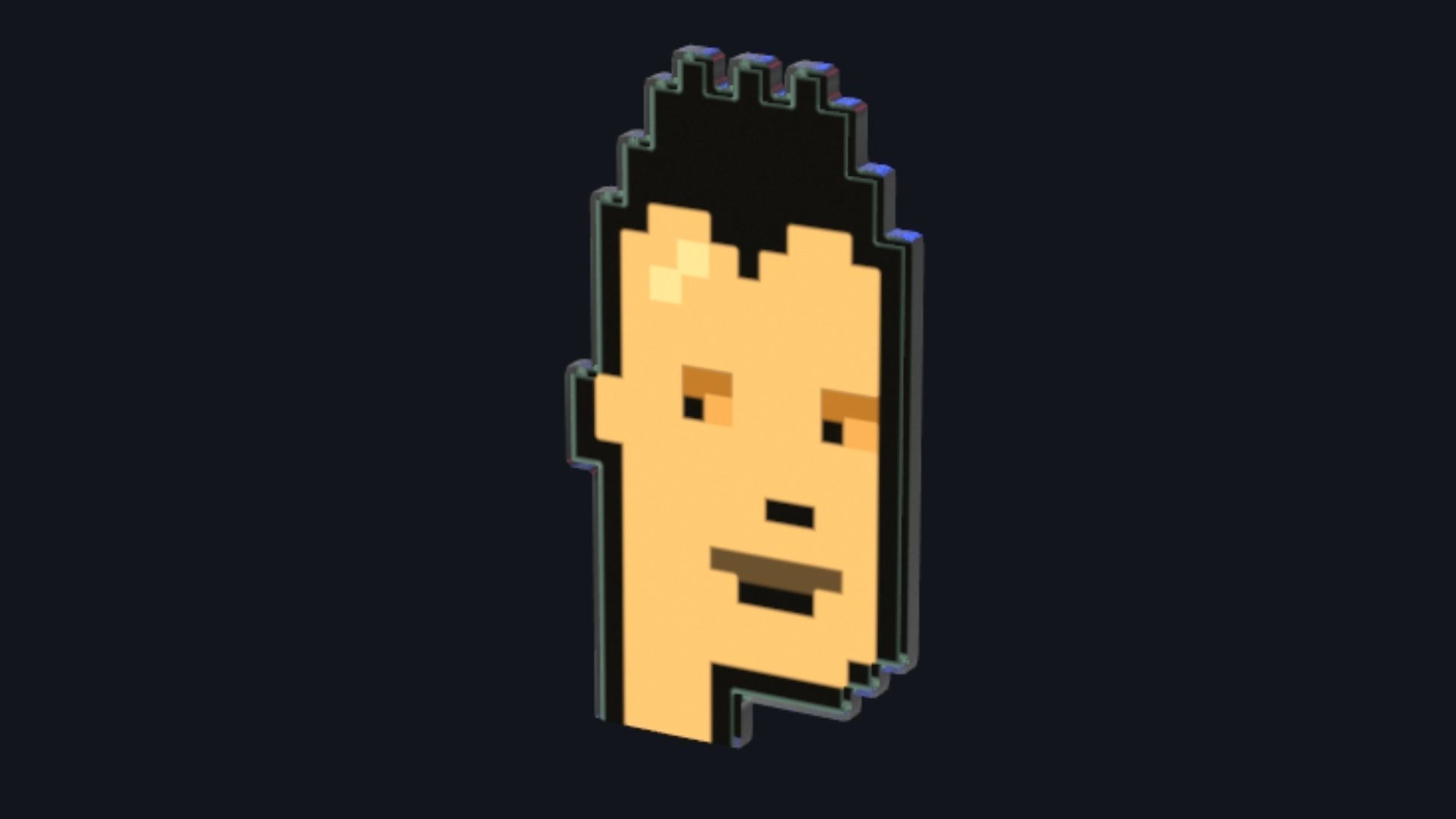 Cryptopunk Crypto Bitcoin Coin NFT 0497 3D model_4