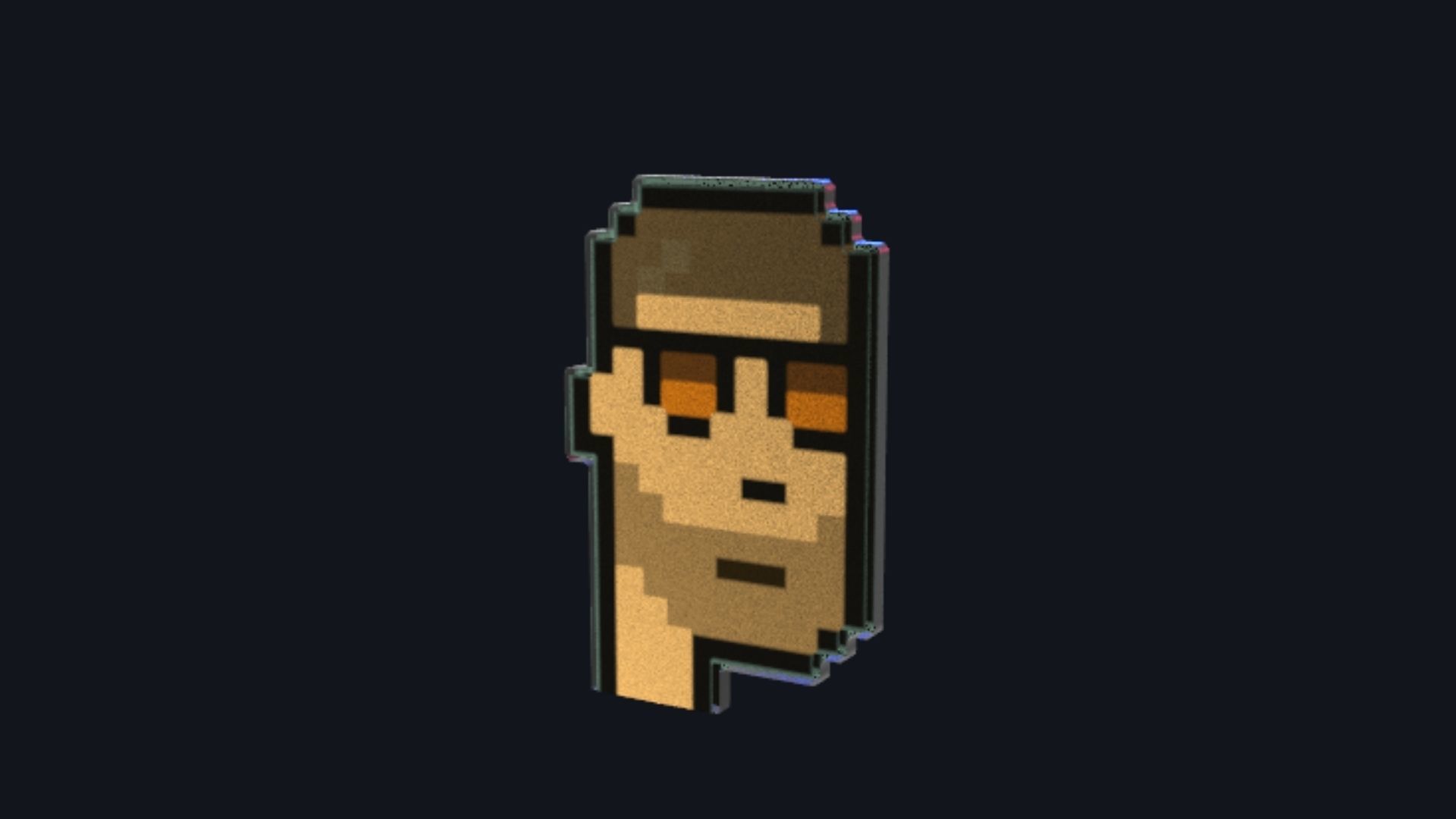 Cryptopunk Crypto Bitcoin Coin NFT 0492 3D model_1