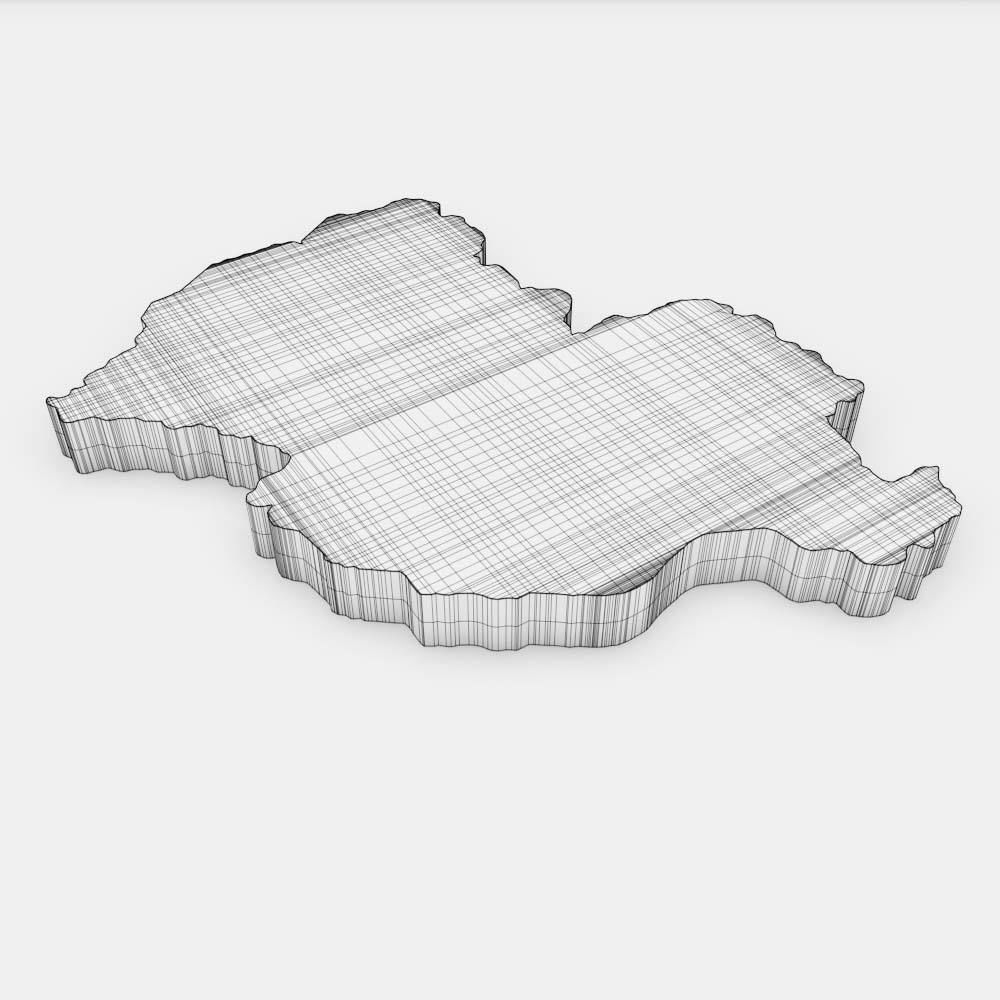 Rwanda country map 3d model 3D model_6