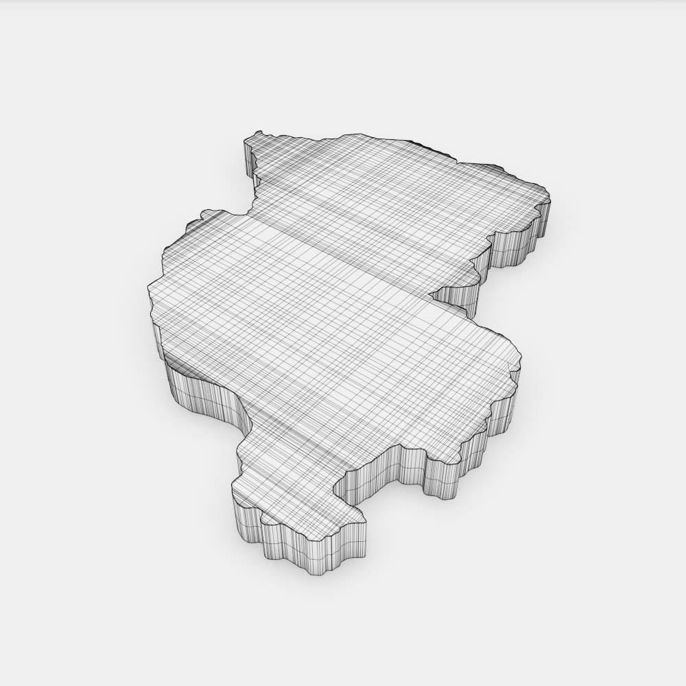 Rwanda country map 3d model 3D model_5