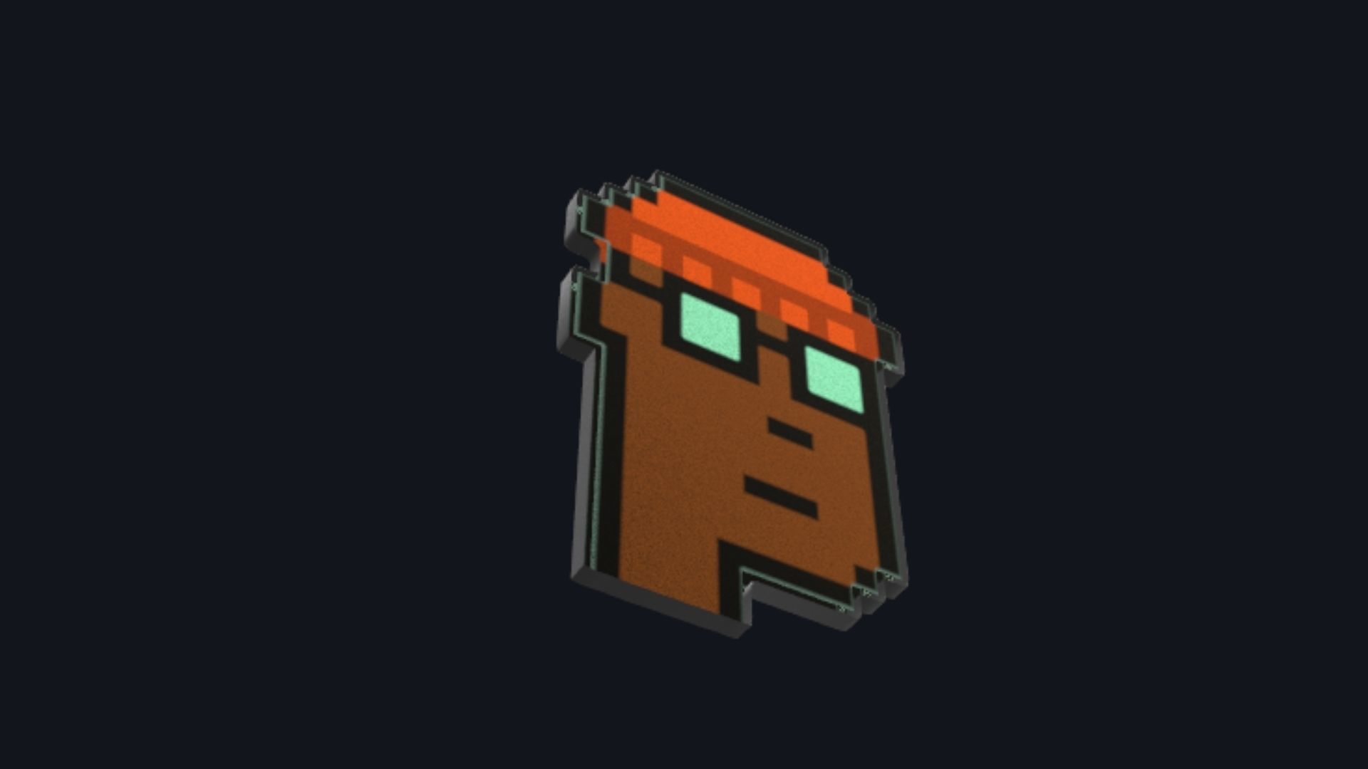 Cryptopunk Crypto Bitcoin Coin NFT 0484 3D model_2